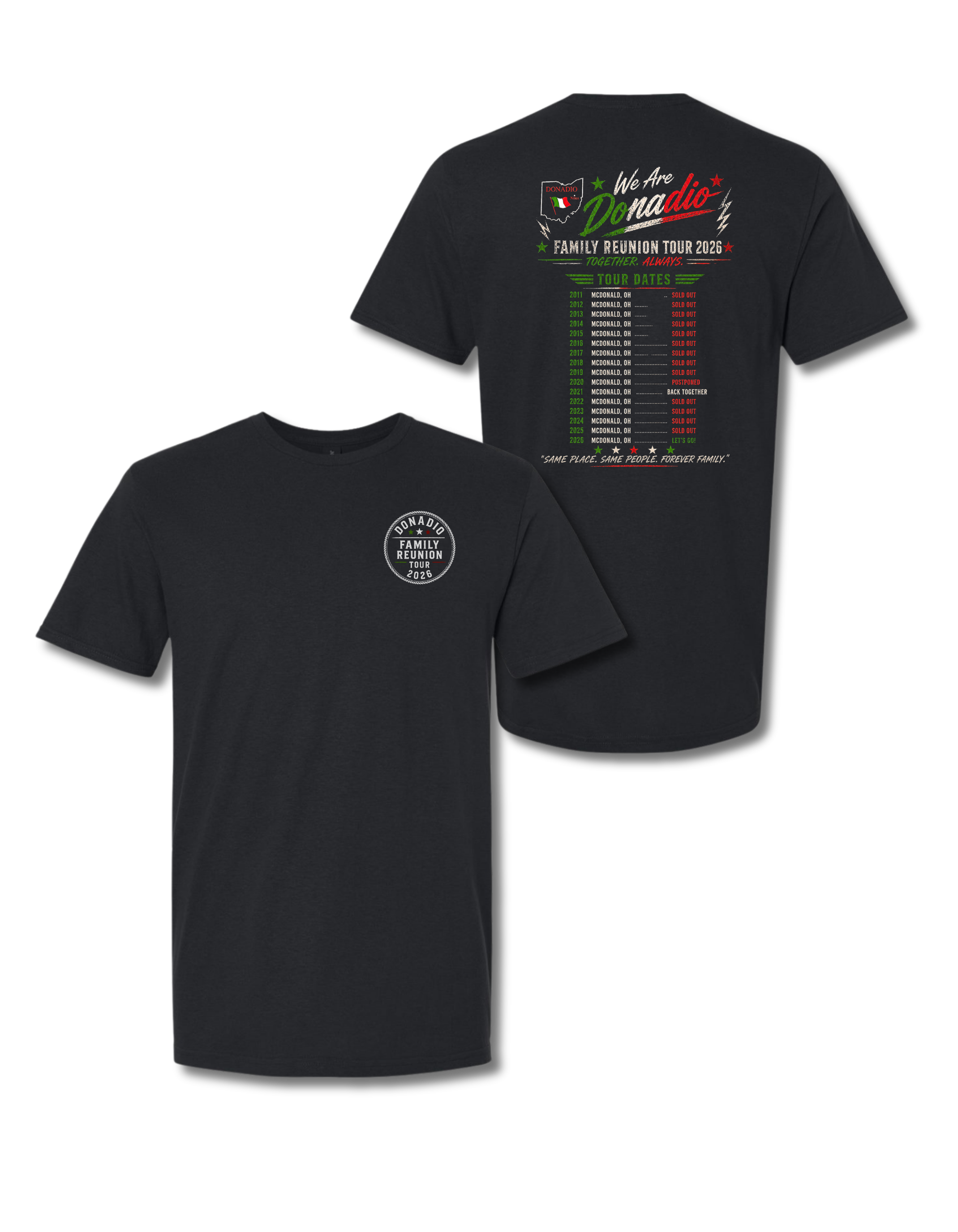 Donadio Reunion Tour 2026 Tshirt
