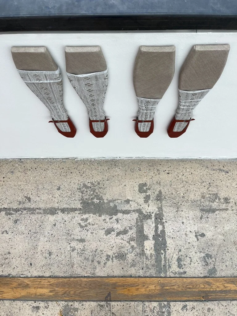 The Initiation, 2025 | Oil and cotton thread on linen | Installation shot at Royal College of Art Degree show