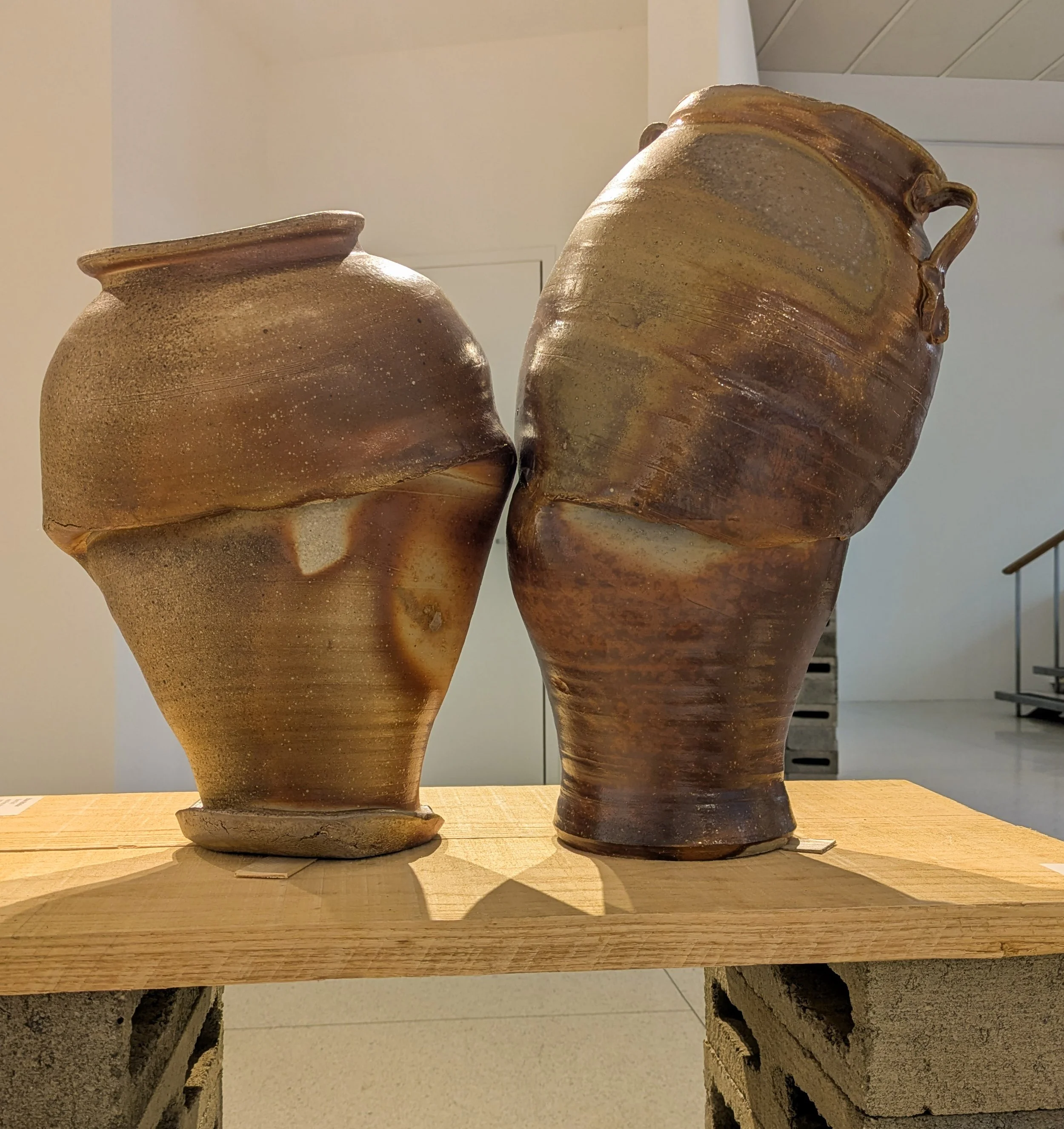 Burnt Out I & II, Wood-fired stoneware, 2025