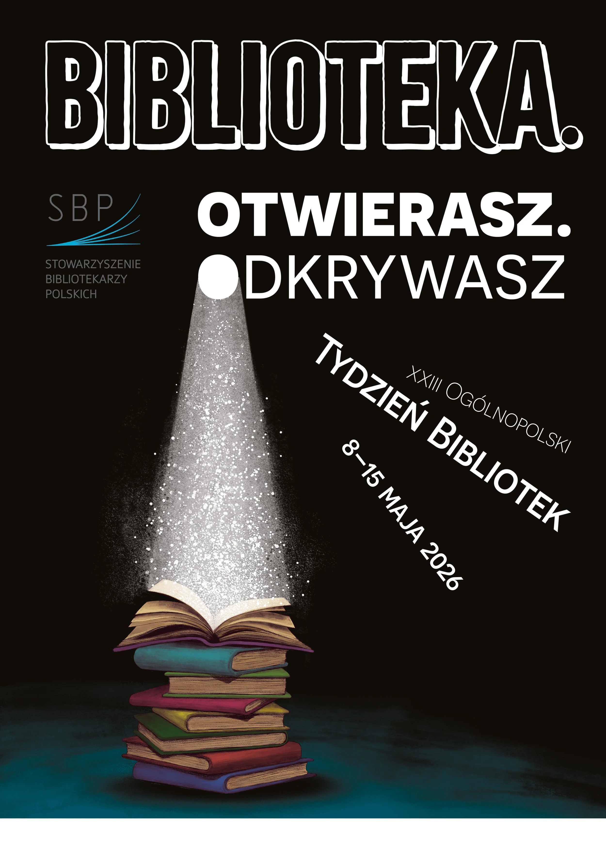 Poster I designed for Polish Library Week. The motto was “The Library. Open. Discover”. My project didn't win the contest, but I still find it interesting and worth sharing.
