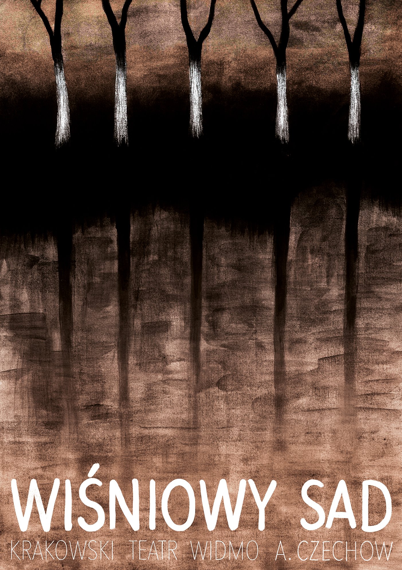 Poster inspired by Anton Chekhov’s The Cherry Orchard. A personal visual interpretation, not created for a specific theatre production, version 2.