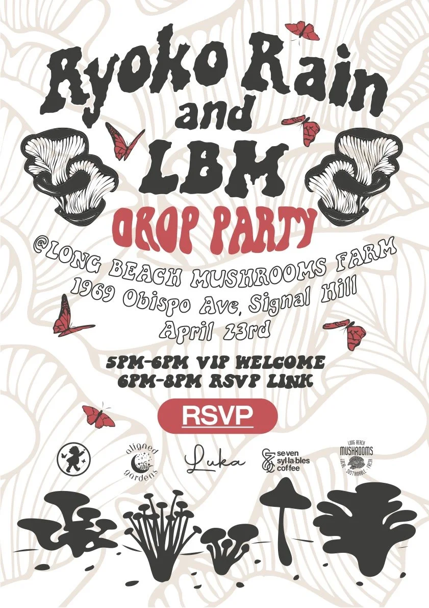 Farmers Market Mocktail Bar @ Long Beach Mushrooms x Ryoko Rain Capsule Collection Drop