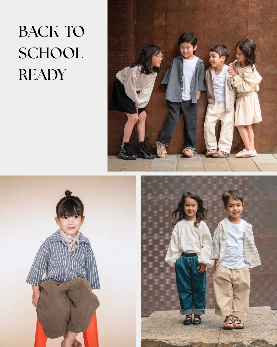 Back-to-school never looked this good. 

From crisp morning school drop-offs, weekend strolls downtown, and all the in-between moments. 🥰 Khaki &amp; Pink has your little one covered for the new school year!

#khakiandpink #backtoschool #backtoschoo