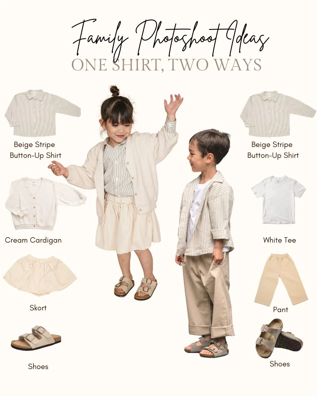 Same shirt, different looks - adorable on both sister or brother.
Mix, match, and share!

#KhakiandPink #womanownedbusiness #familyphotography #KidsFashion