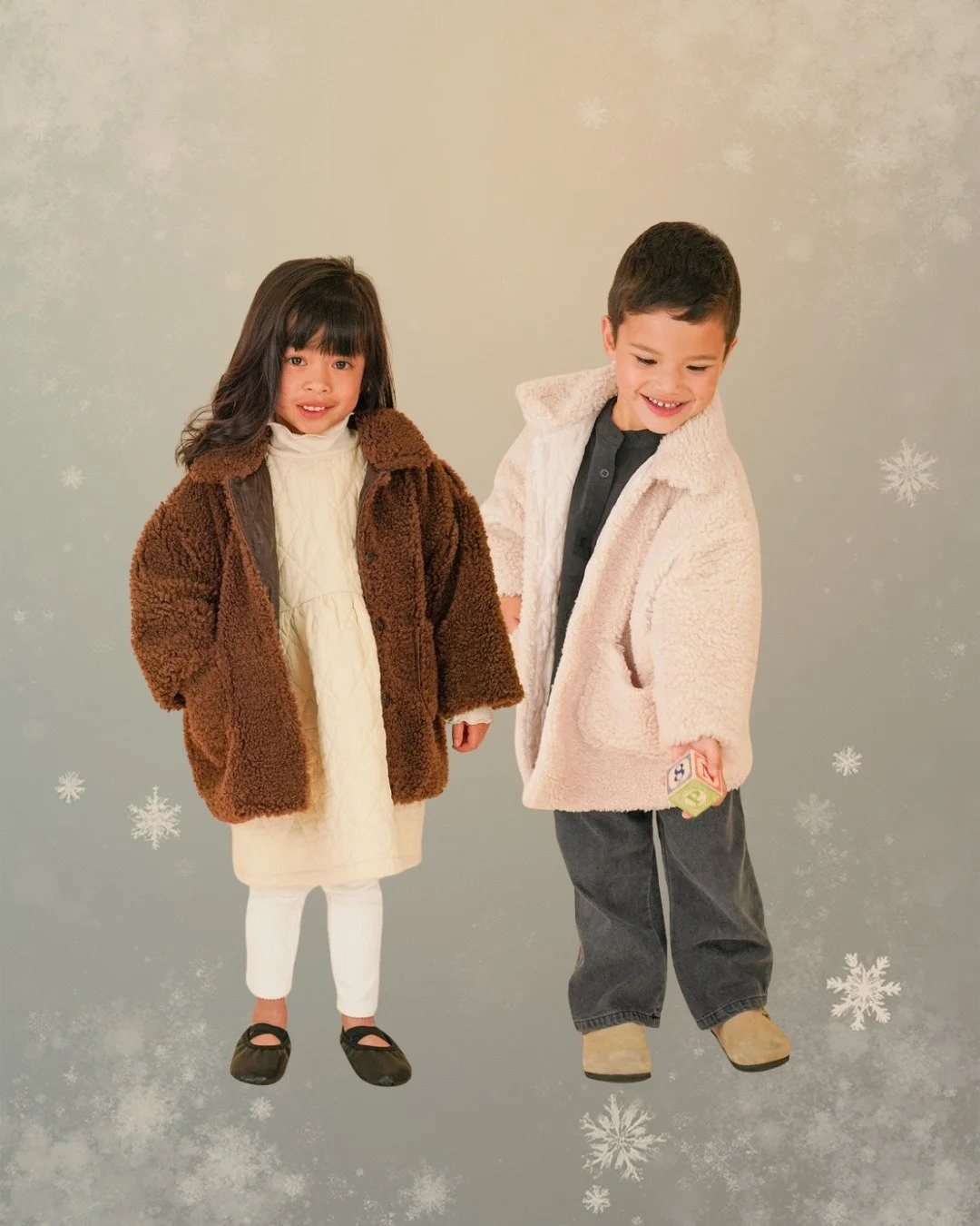 The fluffiest jacket for every kid &mdash; brother, sister, cozy vibes all around. 🧸✨ Stay warm and look stylish.

#teddysherpa #christmasoutfits