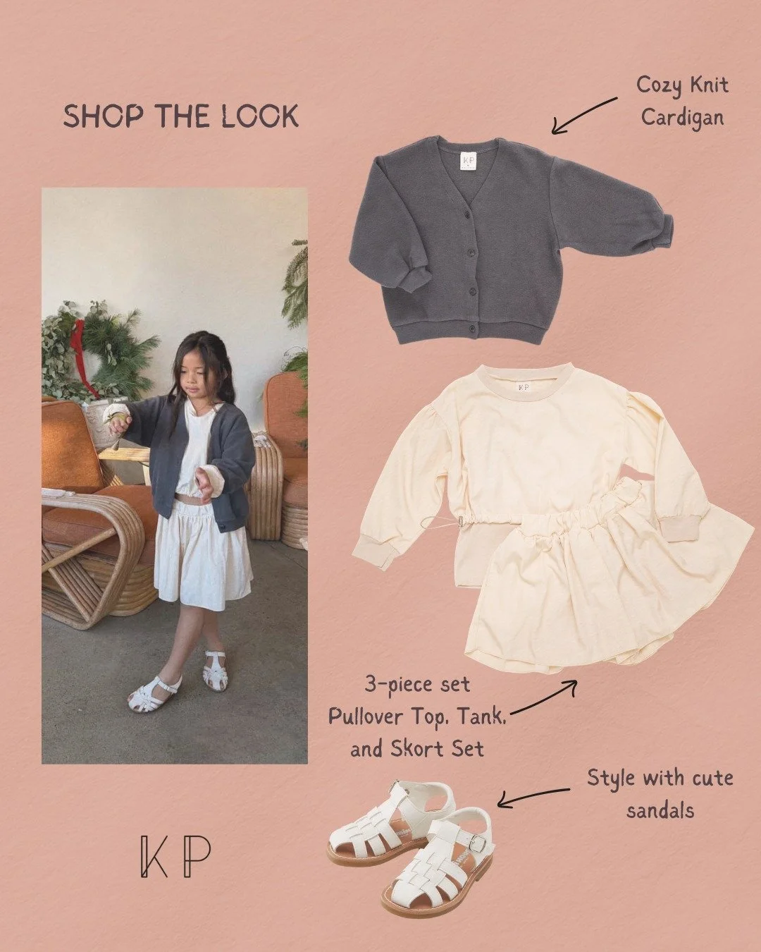 Cozy cardigan over our 3-piece set. This cardigan is such a versatile piece, great for that extra layer.

#stylishclothing #StylishKids