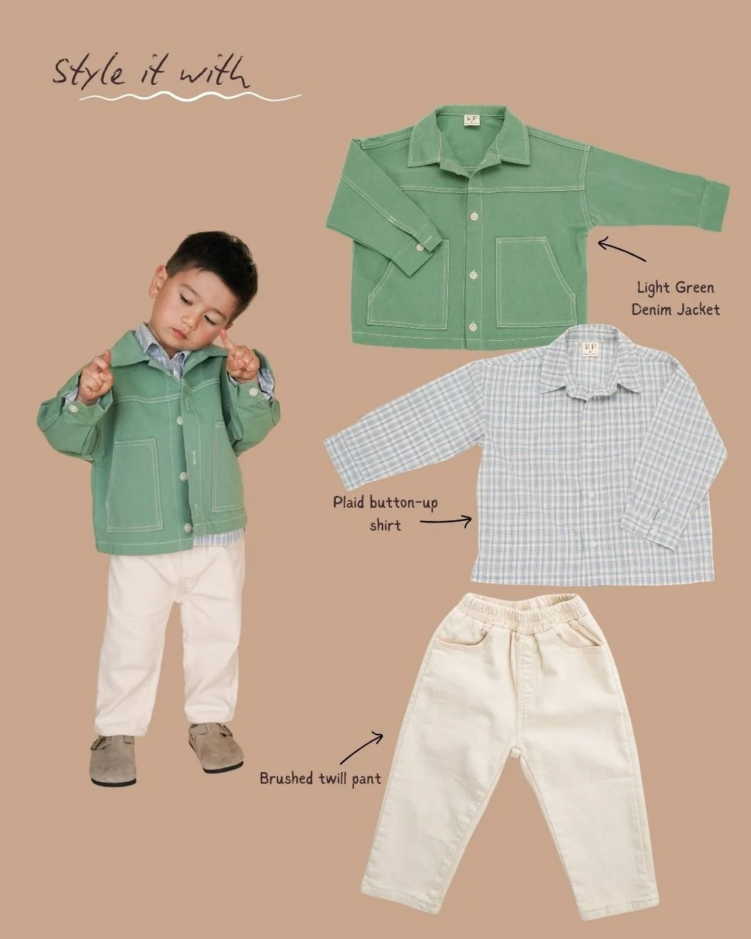 Add a little pop of color for spring🌱. Effortless looks with just one jacket- styled many different ways to mix, match, and shared between brother and sister! 💞

#EffortlessStyle #kidsfashion