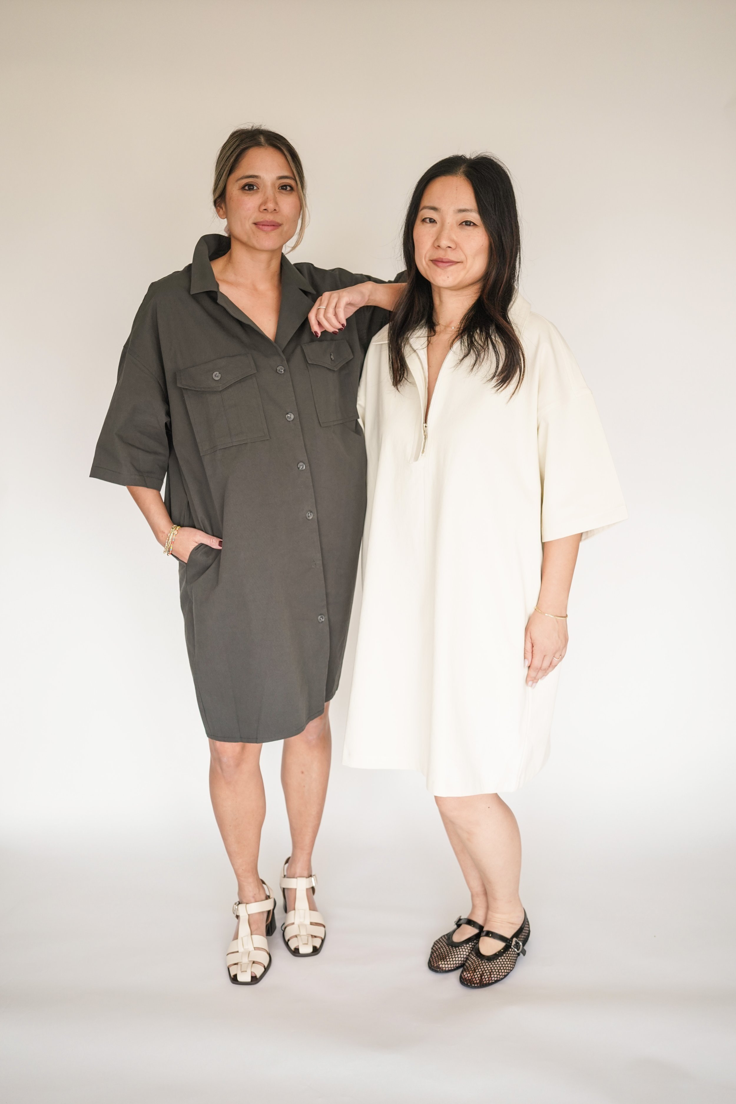 Women collared boxy fit shirt dresses
