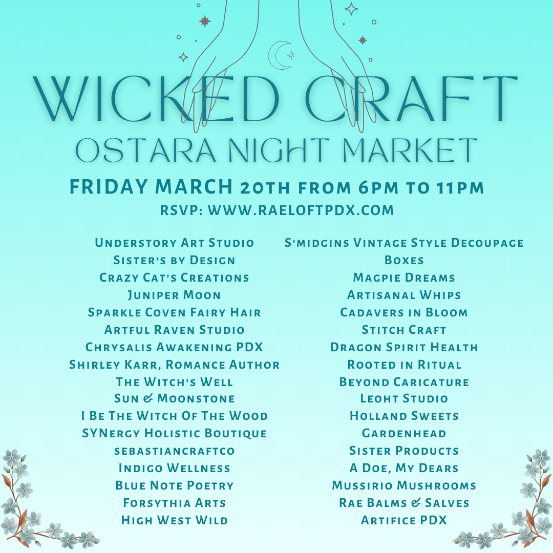 <span class="sqsrte-text-color--custom" style="color: rgb(78, 245, 225)">Wicked Craft: Ostara Night Market</span>