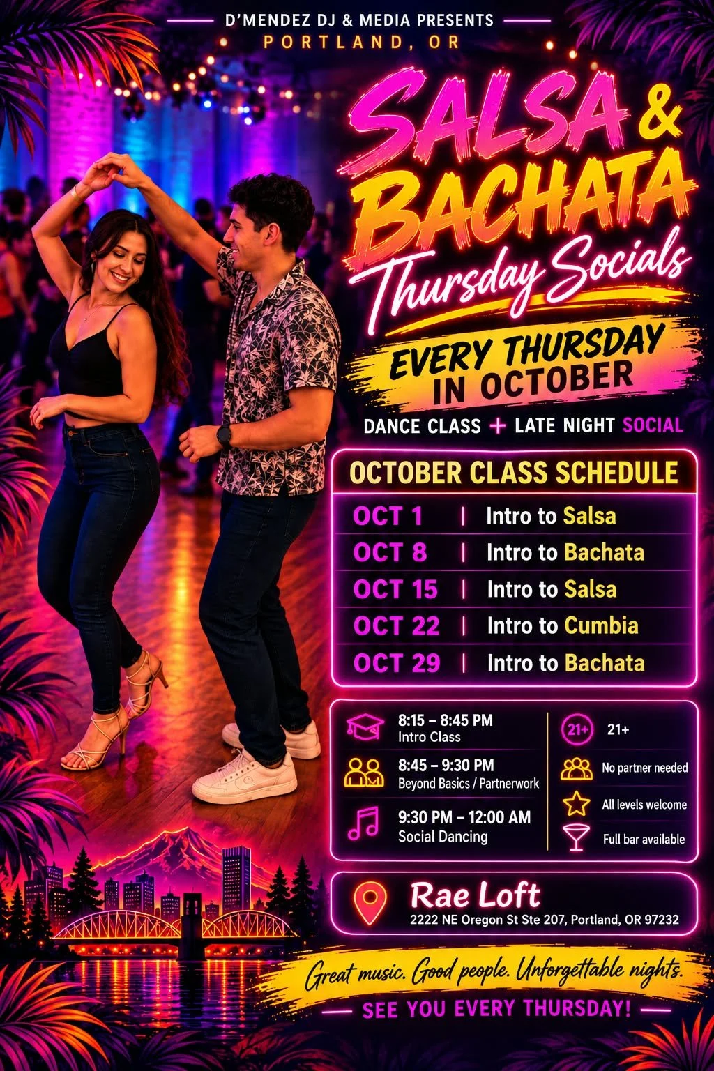 Thursday Salsa and Bachata Socials