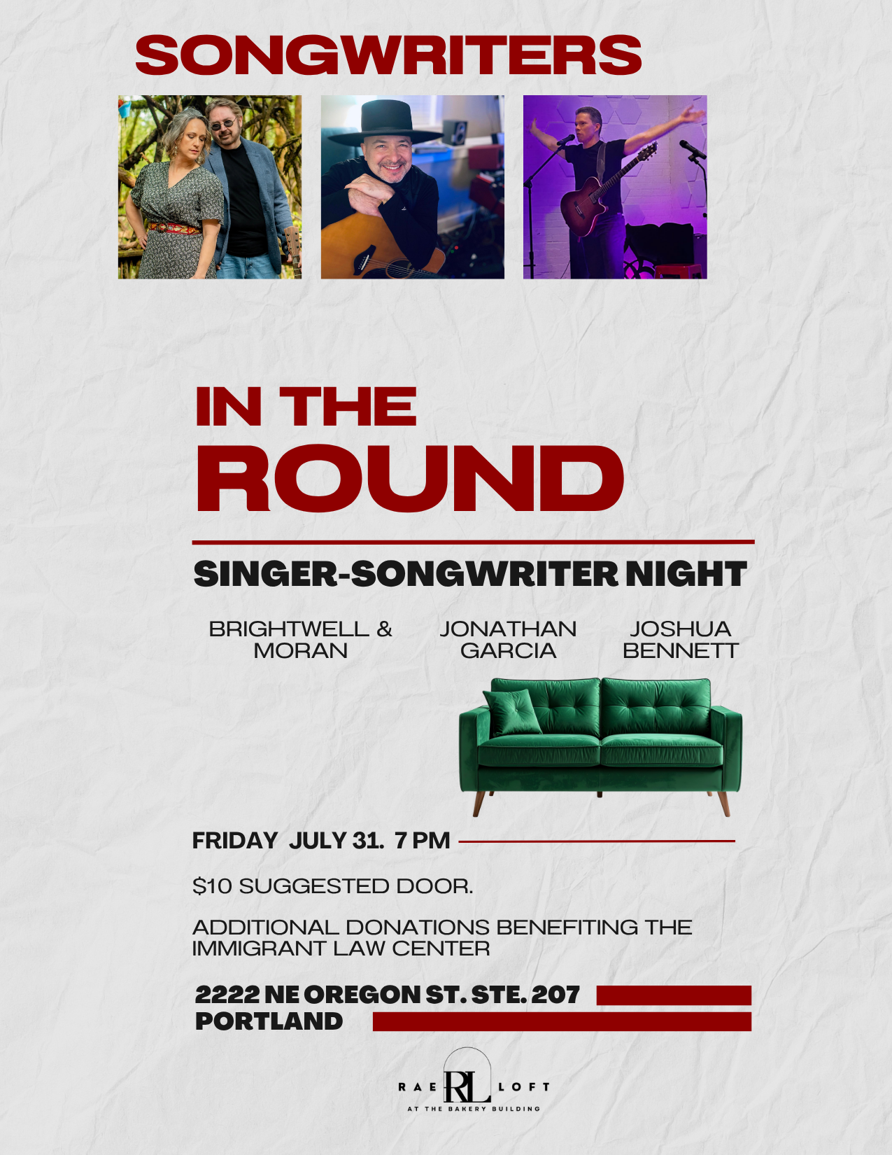 Event Venue, Wedding Venue, Live Music, Portland, PDX, Acoustic, Singer Songwriter, Open Mic Night, Performers, Music, Friday, Events, Date Night, Donations, Benefit