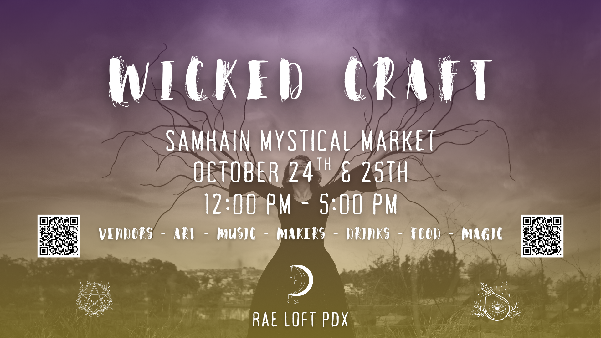Halloween, Samhain, Craft Fair, Market, Vendors, Crafts, Makers, Art, Goods, Food, Drink, Cocktails, Saturday Market, Sunday Market, Farmers, Portland, PDX, Event Space, Venue