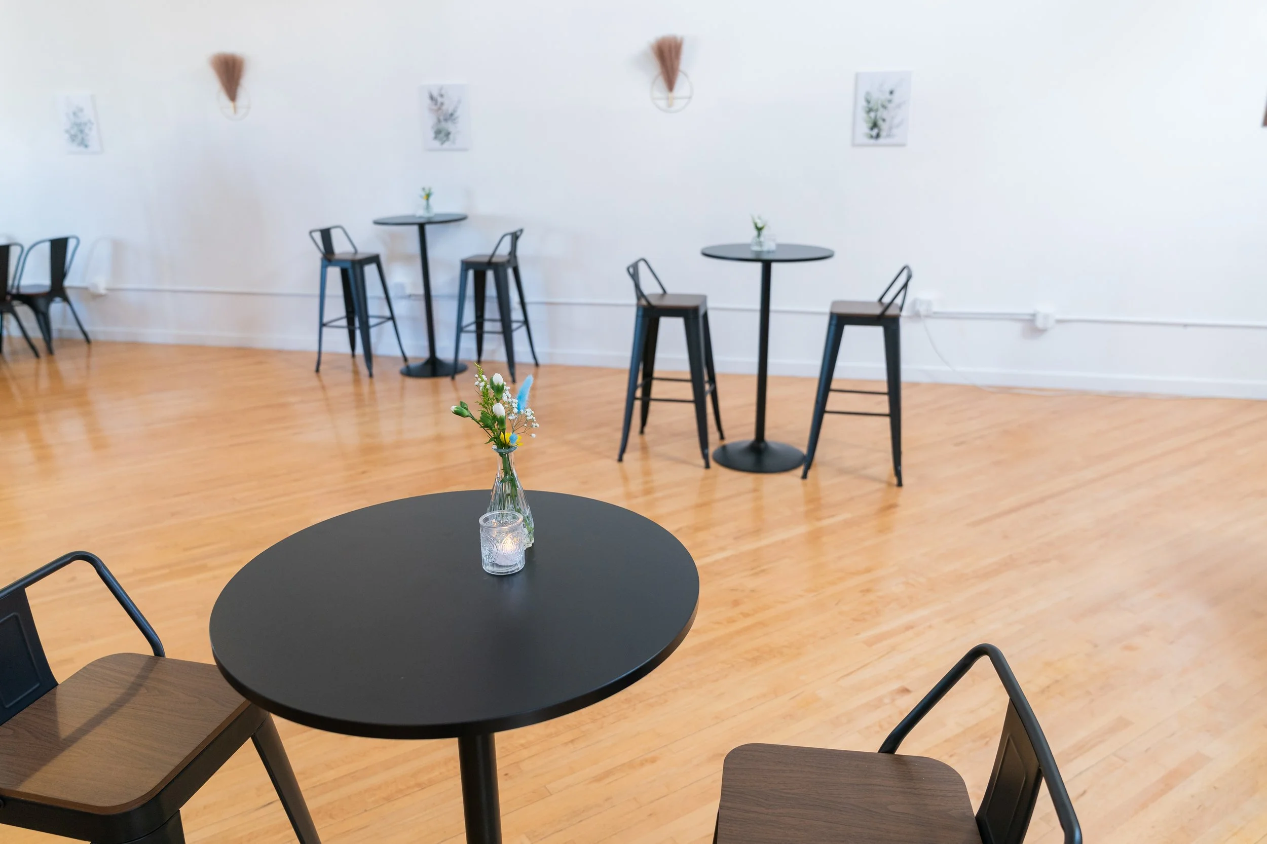 Available cocktail furniture and bud vases