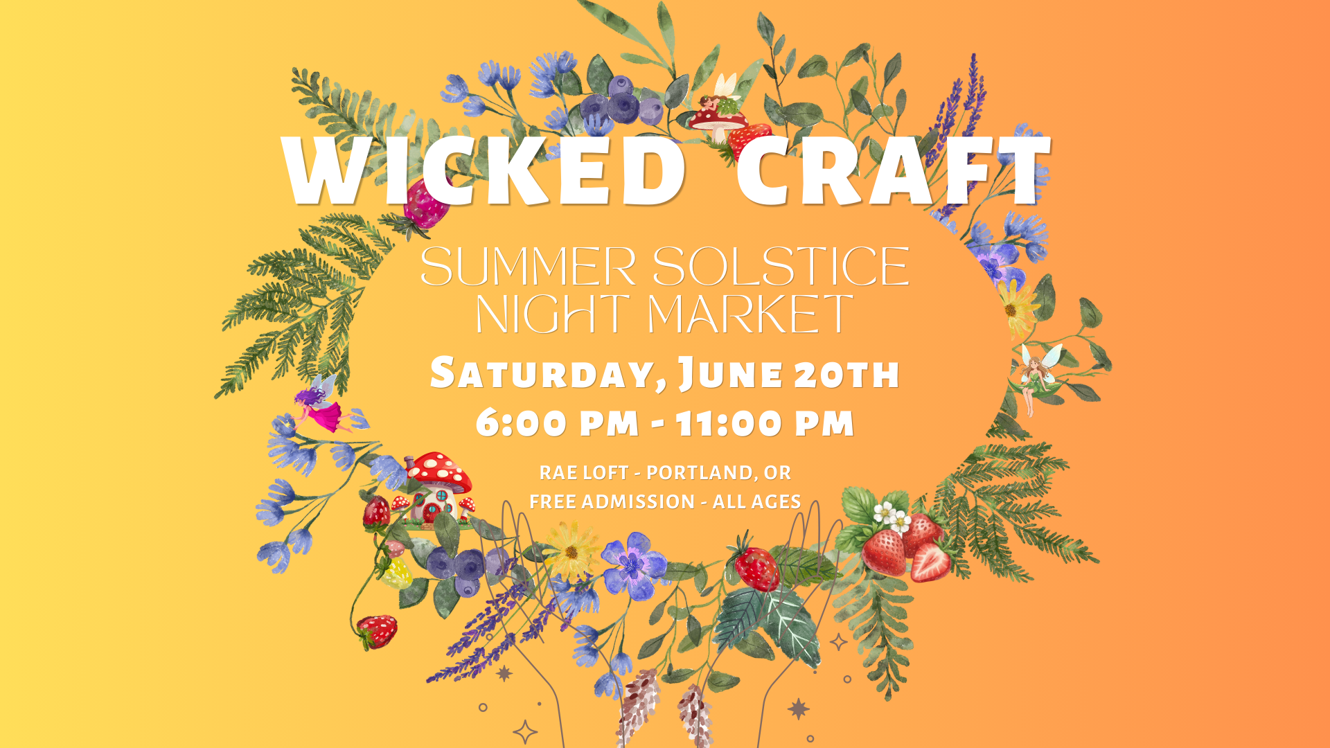 Rae Loft, Venue, Crafts, Craft Fair, Solstice, Summer, Night Market, Portland, OR, Wiccan, Pagan, Witchy, Handmade, Crafts, Fair, Live Music