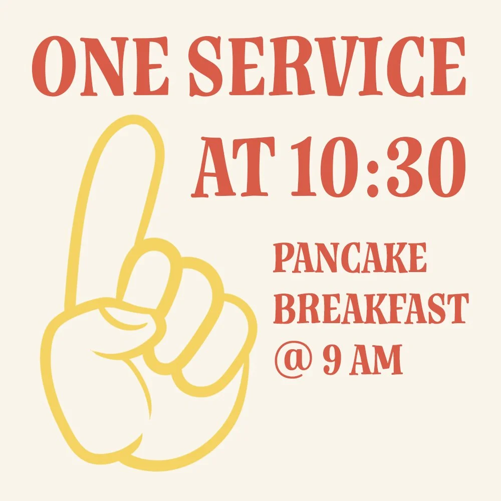 ONE service at 10:30 am!