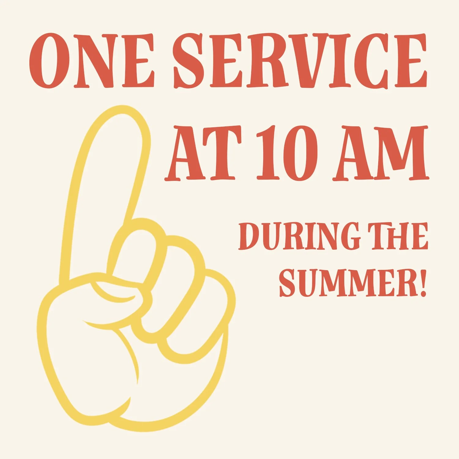 First Single Service of the Summer