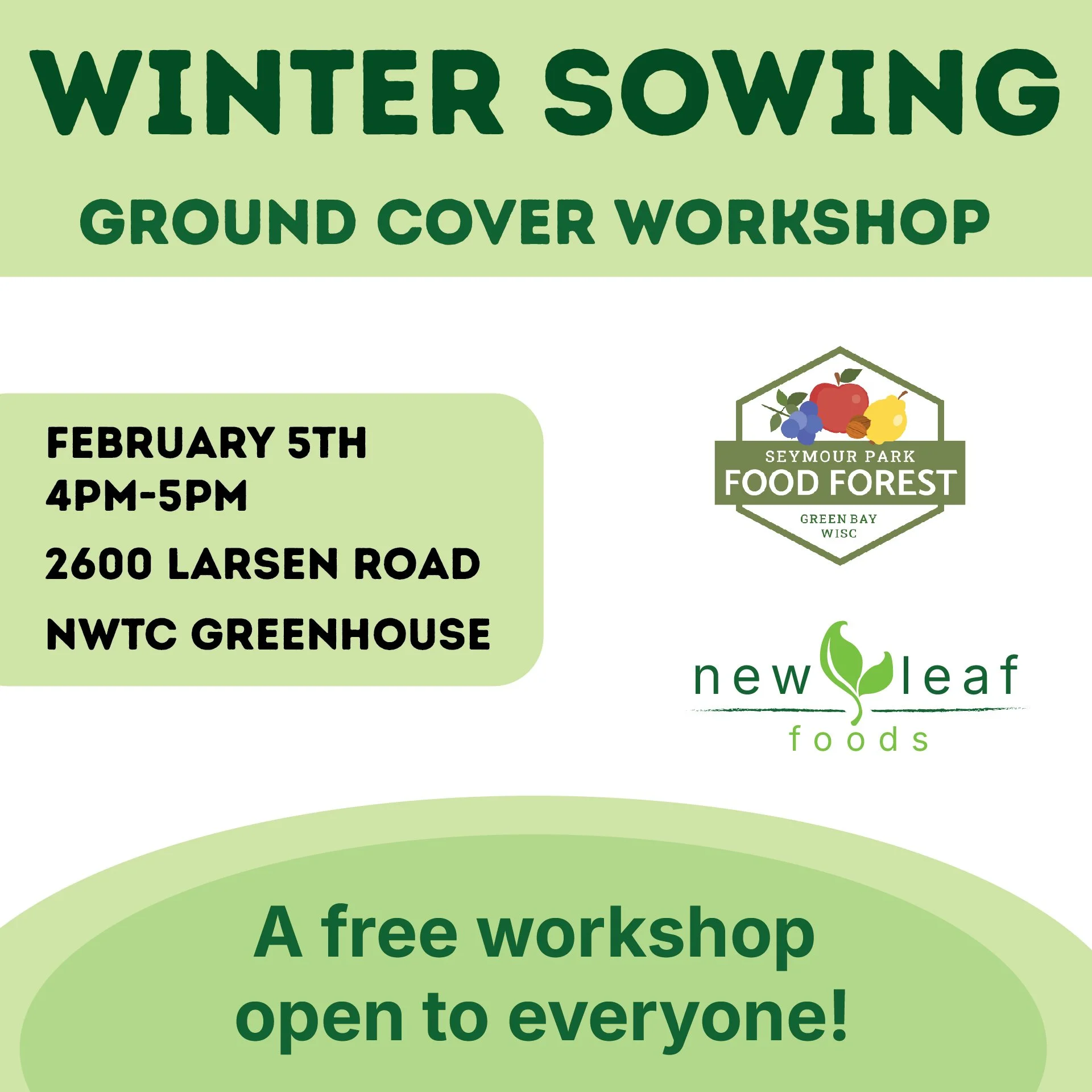 Winter Sowing Ground Cover Workshop