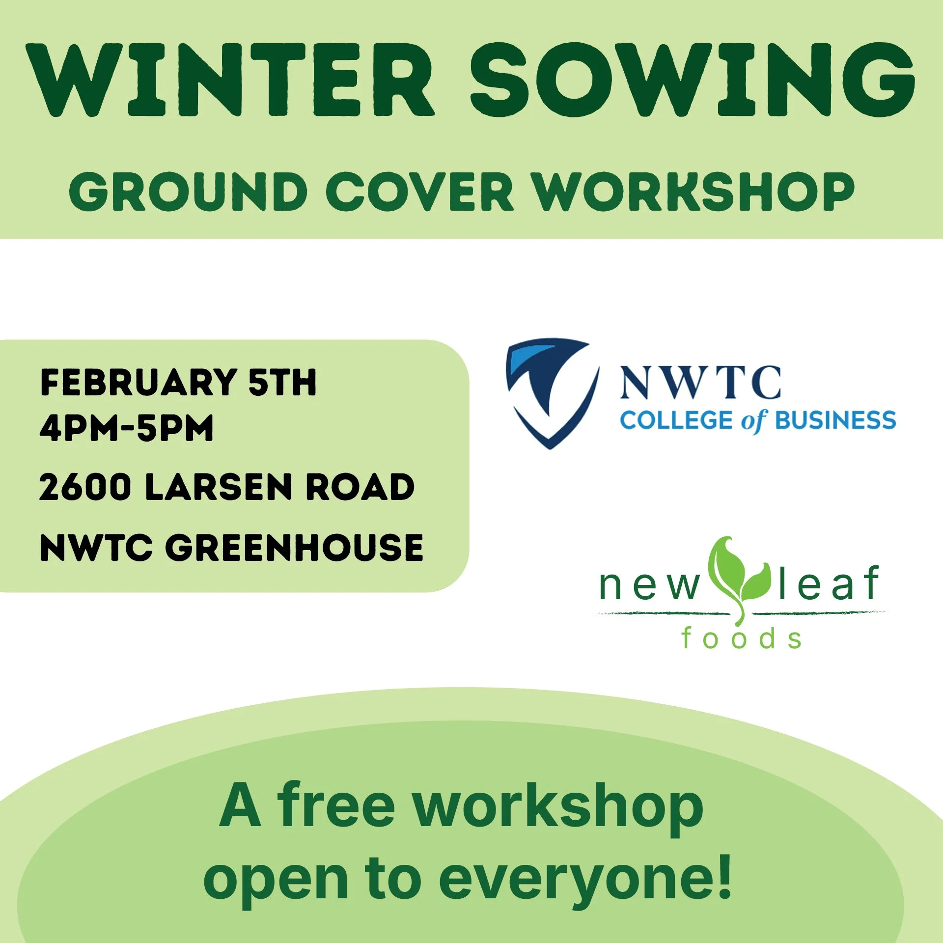 Winter Sowing Ground Cover Workshop