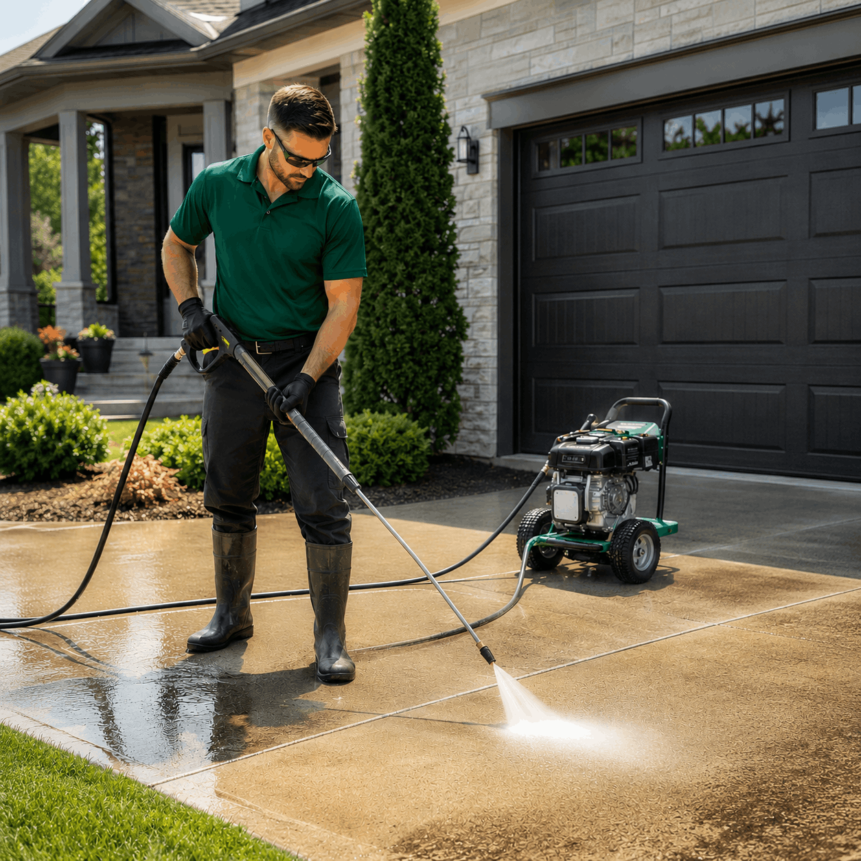 Pressure washing