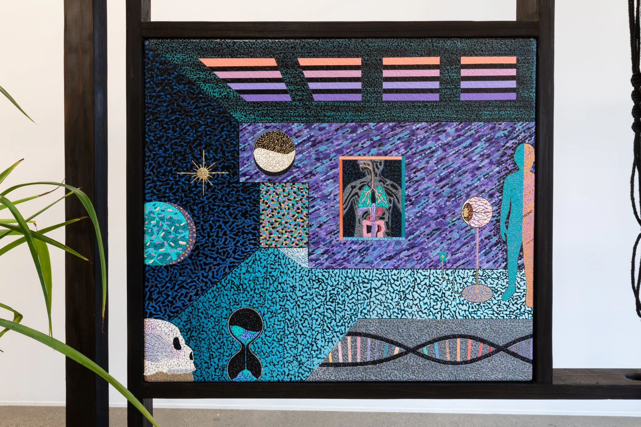 Continuum, 2025, acrylic on linen, 460 × 410 mm