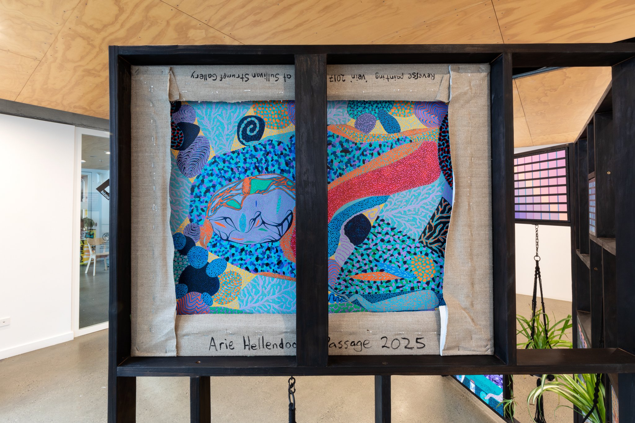 verso of Passage, 2025, acrylic on linen, 760 × 615 mm