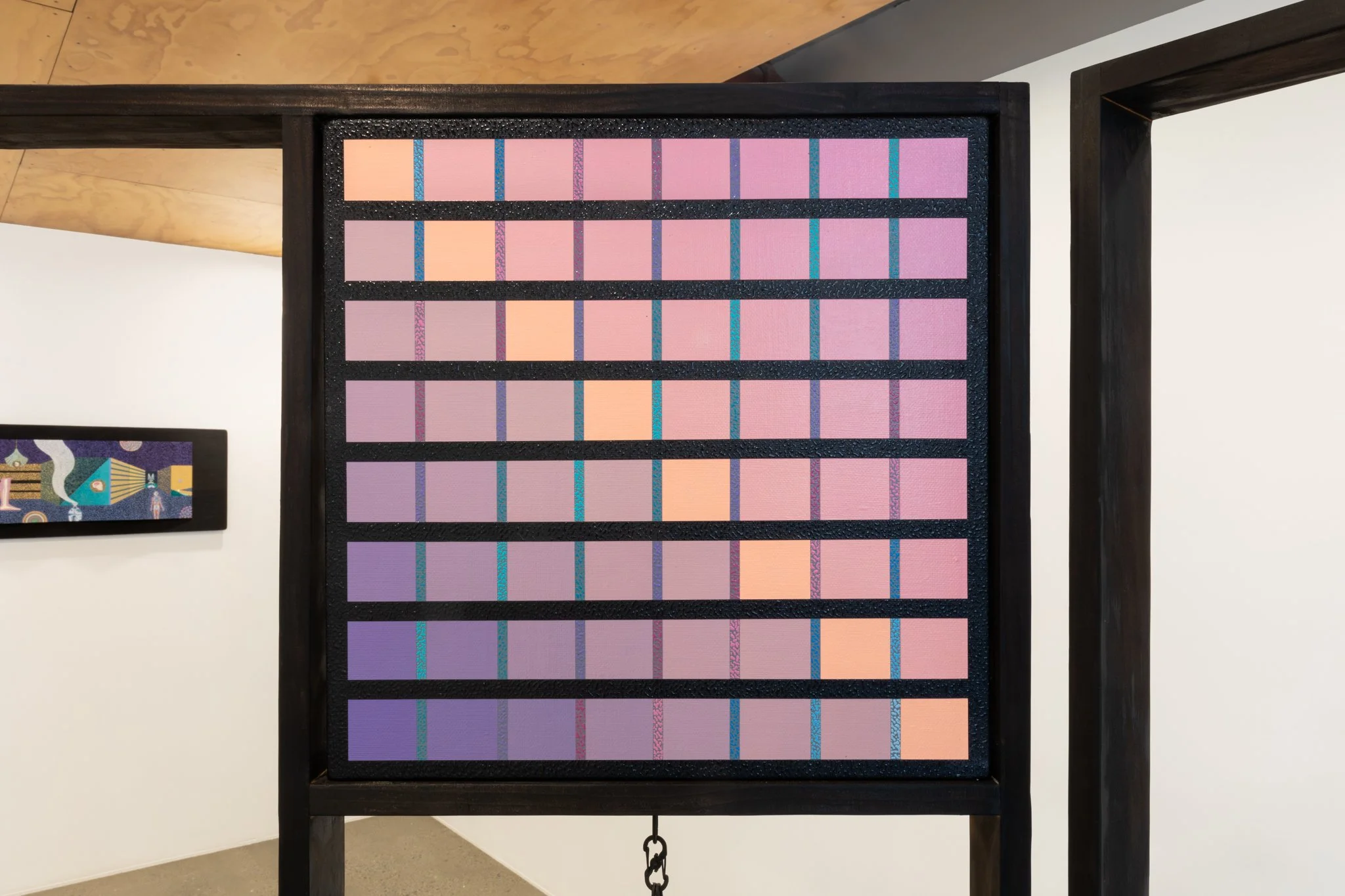 Pulse, 2025, acrylic on linen, 400 × 400 mm