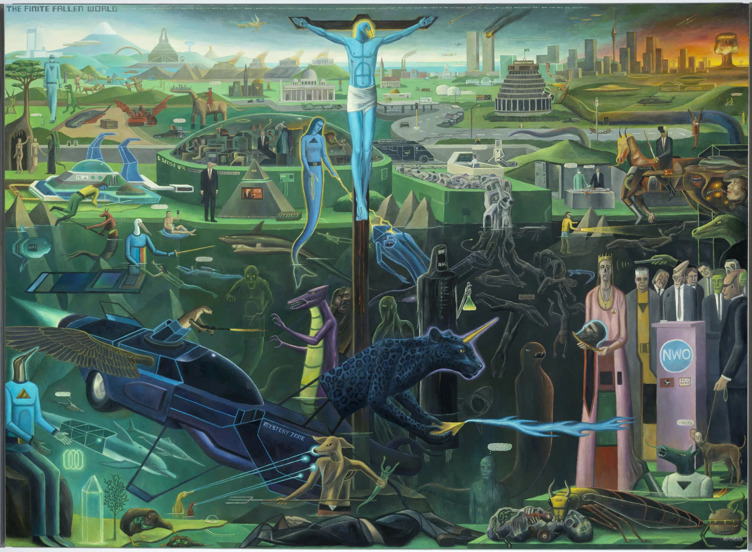 Matt Hunt, Edge of Eternity, 2025, Oil on canvas, middle panel 
