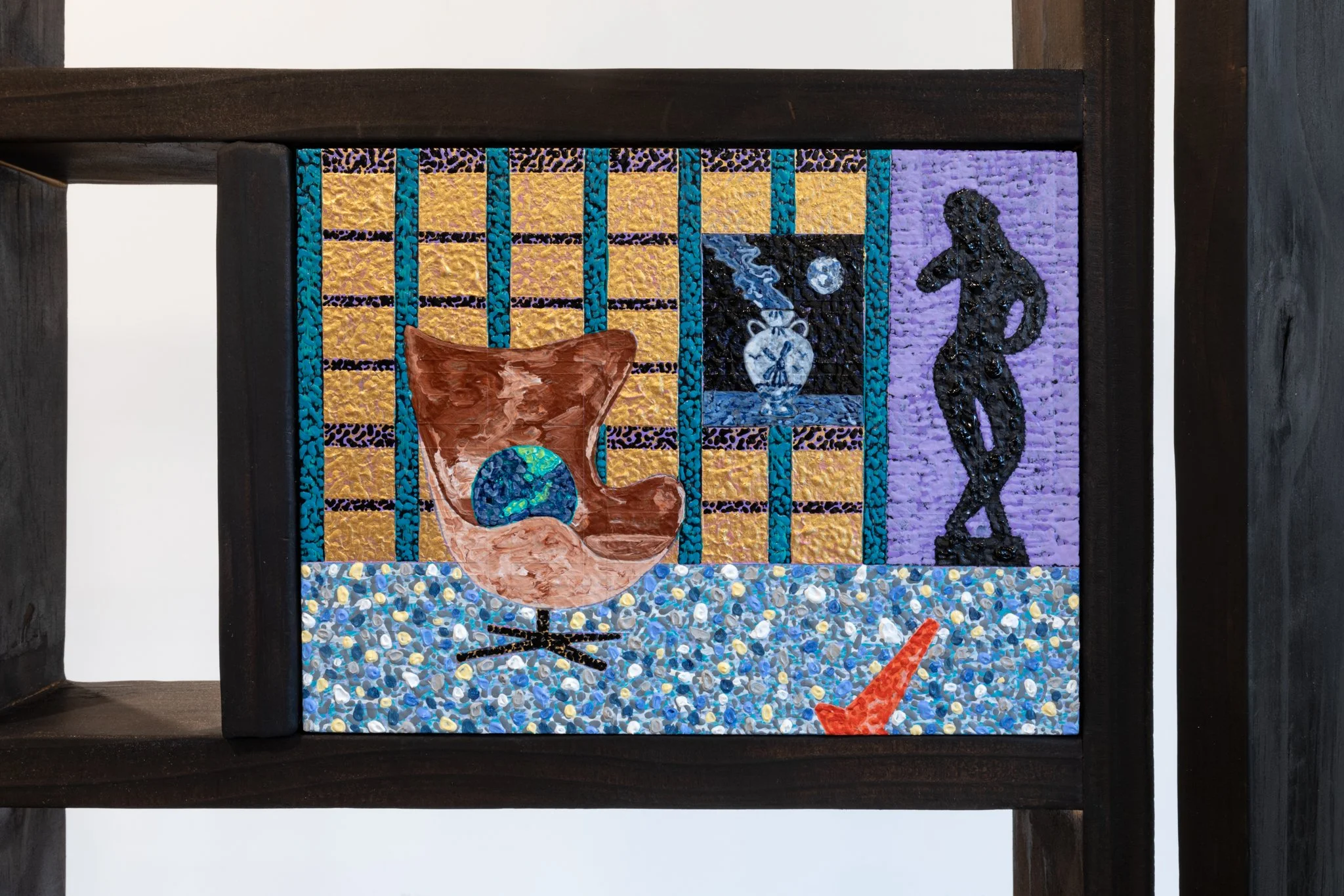 Orbit, 2025, acrylic on board, 150 × 200 mm