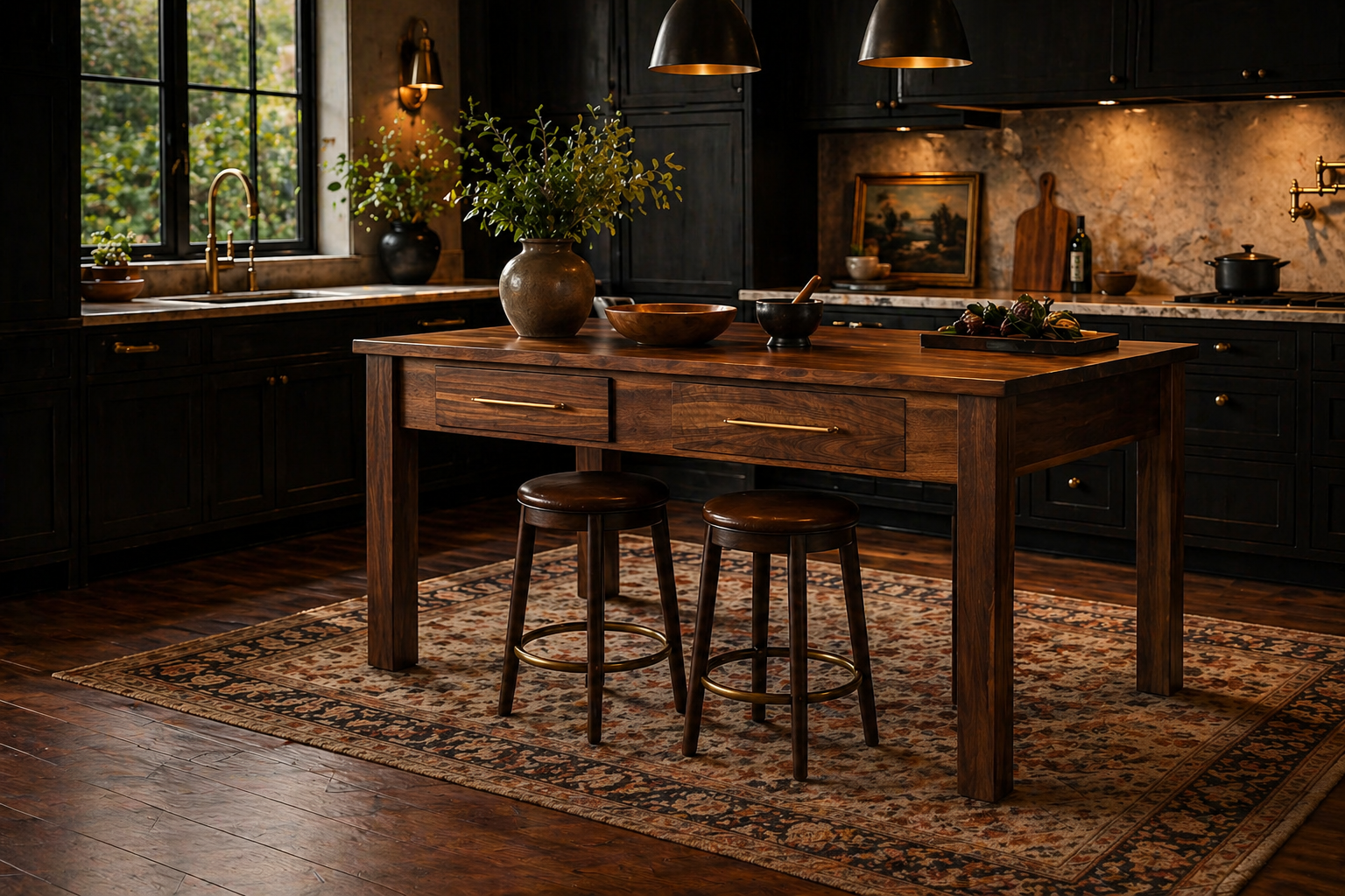 Black Walnut Kitchen Island Table