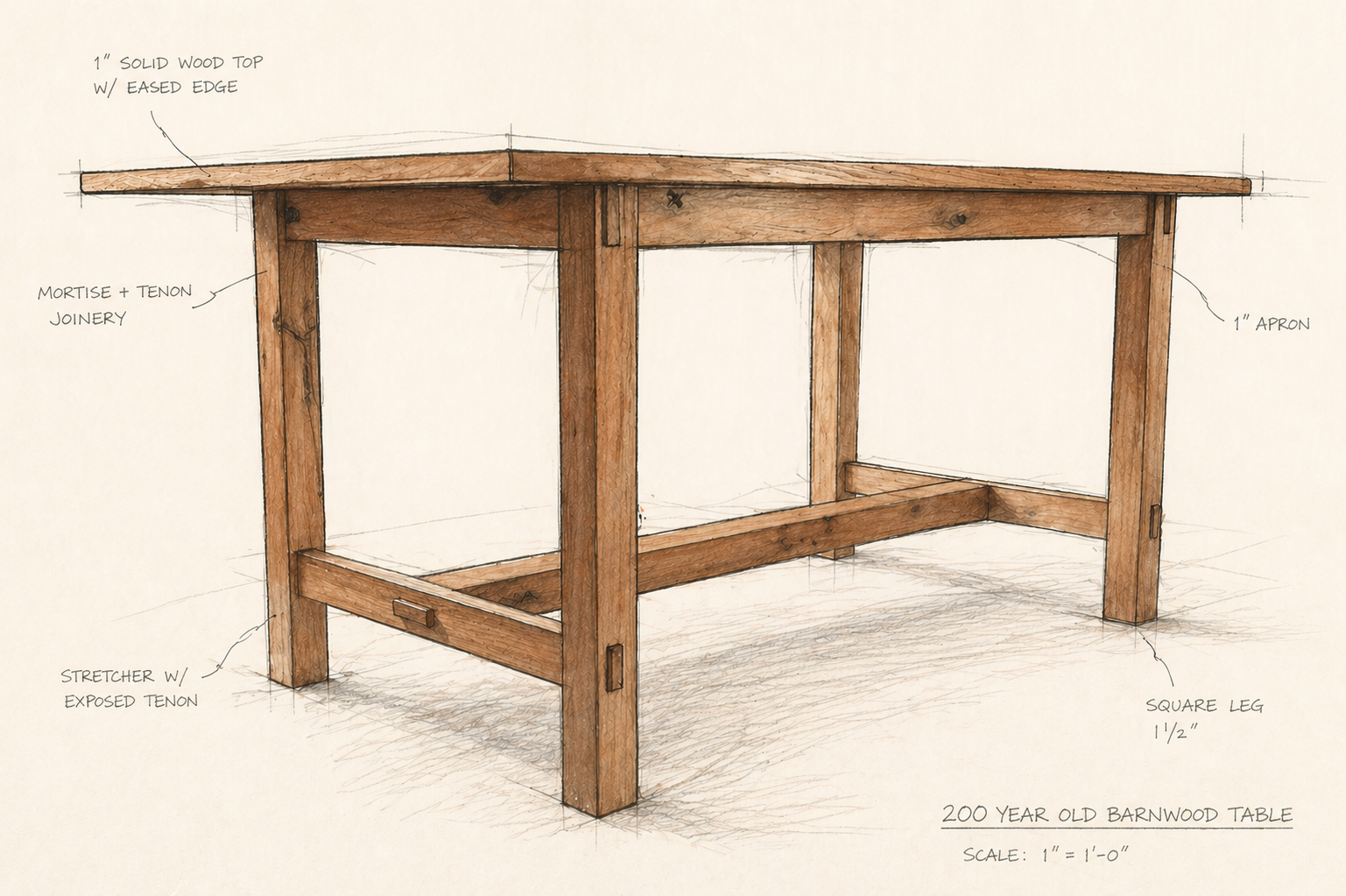 Farm Table Sketch