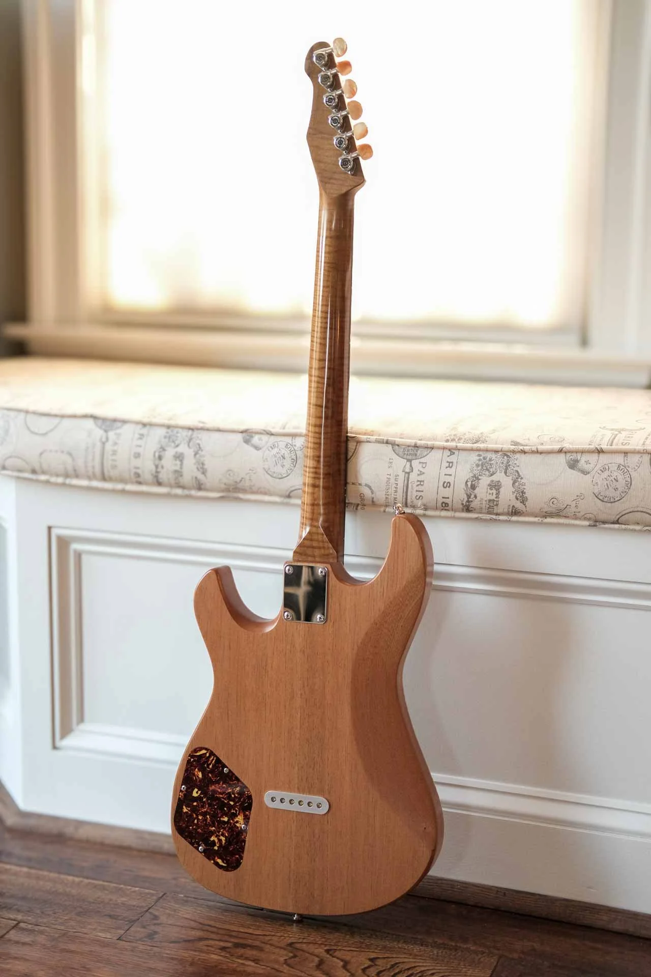 Von Boyle Custom Curly Maple Super Strat Style Electric Guitar with 3 Humbuckers