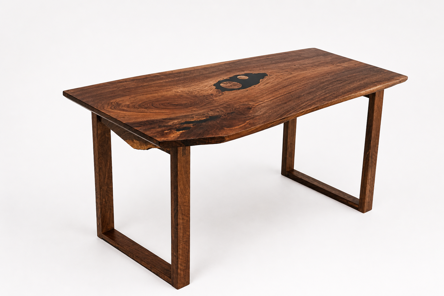 Figured Black Walnut Galaxy Desk