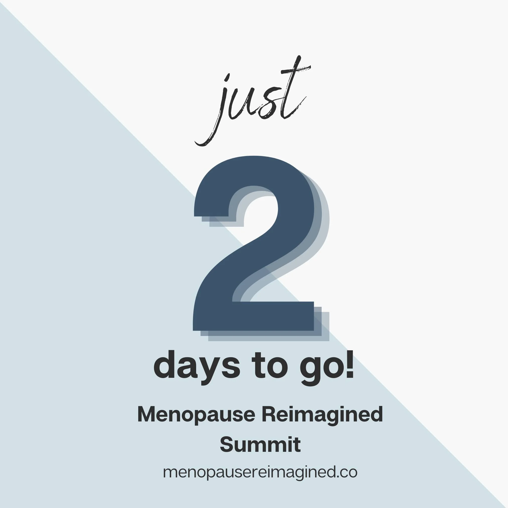 💡 Only 2 days left!

This isn&rsquo;t another summit full of fluff or quick fixes.

It&rsquo;s the truth about menopause &mdash; from hormones to stress to metabolism &mdash; with strategies that actually work.

🎟 Sign up free &rarr; menopausereima