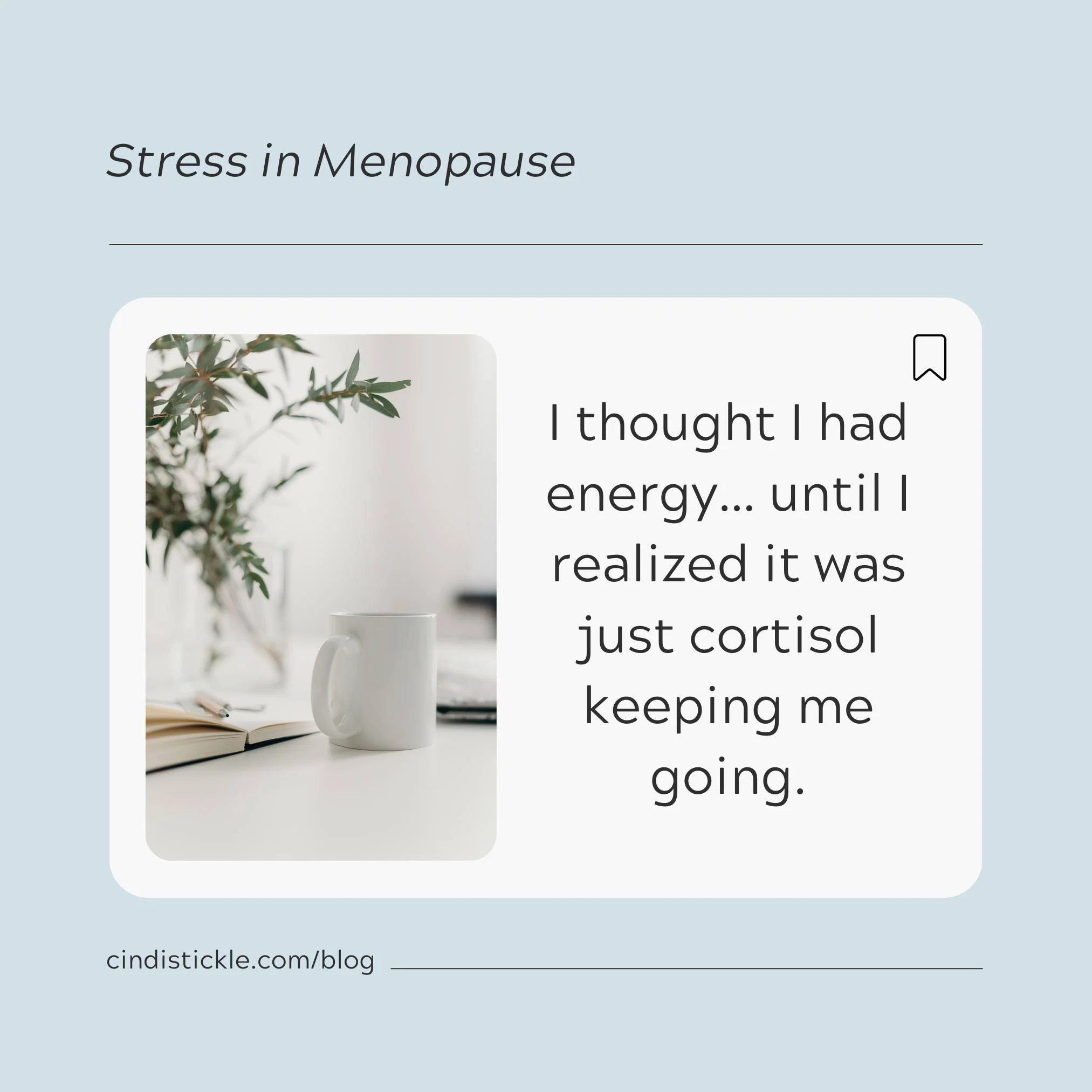 If you feel busy but exhausted, focused but foggy, or like your energy changes depending on the hour&hellip; it might not be &ldquo;just life.&rdquo;

In midlife, a lot of what feels like 𝐞𝐧𝐞𝐫𝐠𝐲 is actually 𝐬𝐭𝐫𝐞𝐬𝐬 𝐡𝐨𝐫𝐦𝐨𝐧𝐞𝐬 running