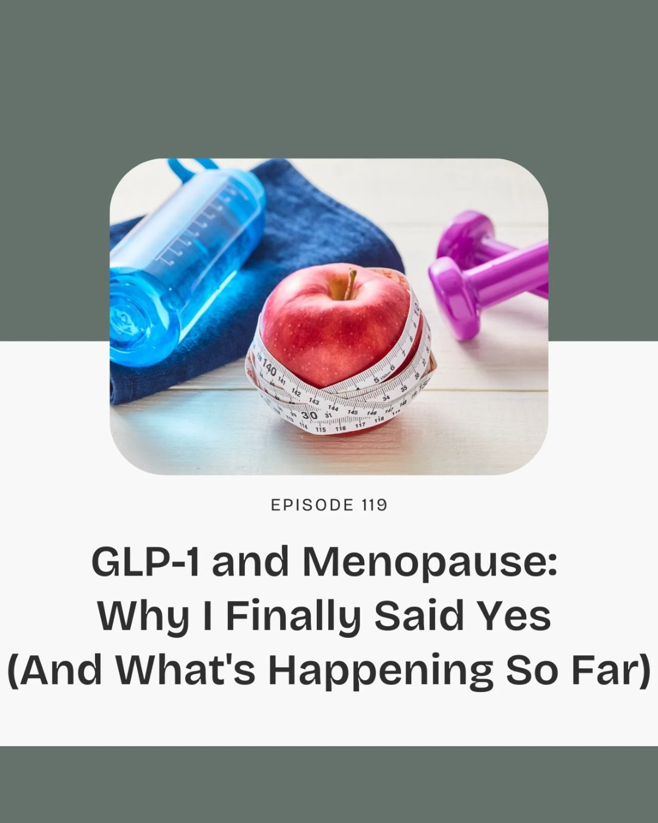 I&rsquo;m on GLP-1.

And I&rsquo;m documenting the whole thing &mdash; openly and honestly.

In this week&rsquo;s podcast episode (𝐄𝐩. 𝟏𝟏𝟗: 𝐆𝐋𝐏-𝟏 𝐚𝐧𝐝 𝐌𝐞𝐧𝐨𝐩𝐚𝐮𝐬𝐞: 𝐖𝐡𝐲 𝐈 𝐅𝐢𝐧𝐚𝐥𝐥𝐲 𝐒𝐚𝐢𝐝 𝐘𝐞𝐬), I&rsquo;m sharing why I m