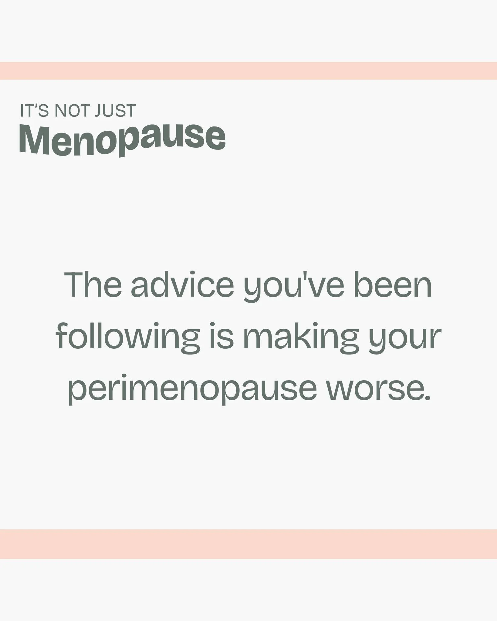 I've been sitting on this episode for a while.

Because I wanted to say it right.

Not angry. Not preachy. Just honest.

There is a LOT of perimenopause advice circulating online right now. 
Some of it is incomplete. 
Some of it is flat-out wrong. 
A