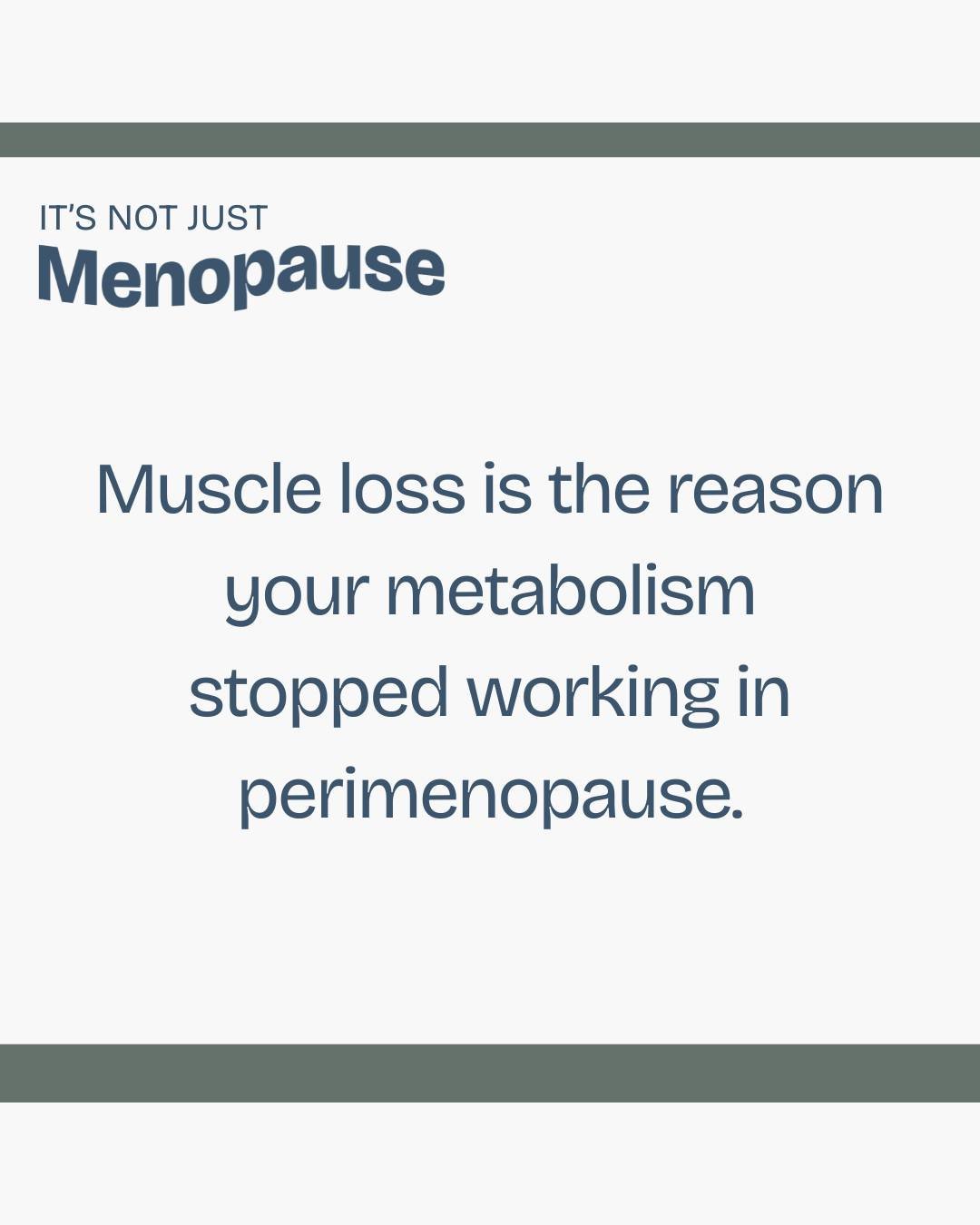 I spent years doing everything right in perimenopause.

Eating clean. Working out. Trying harder.

And my metabolism just&hellip; kept slowing down.

What nobody told me: I was losing muscle the entire time.

And muscle is what runs your metabolism.
