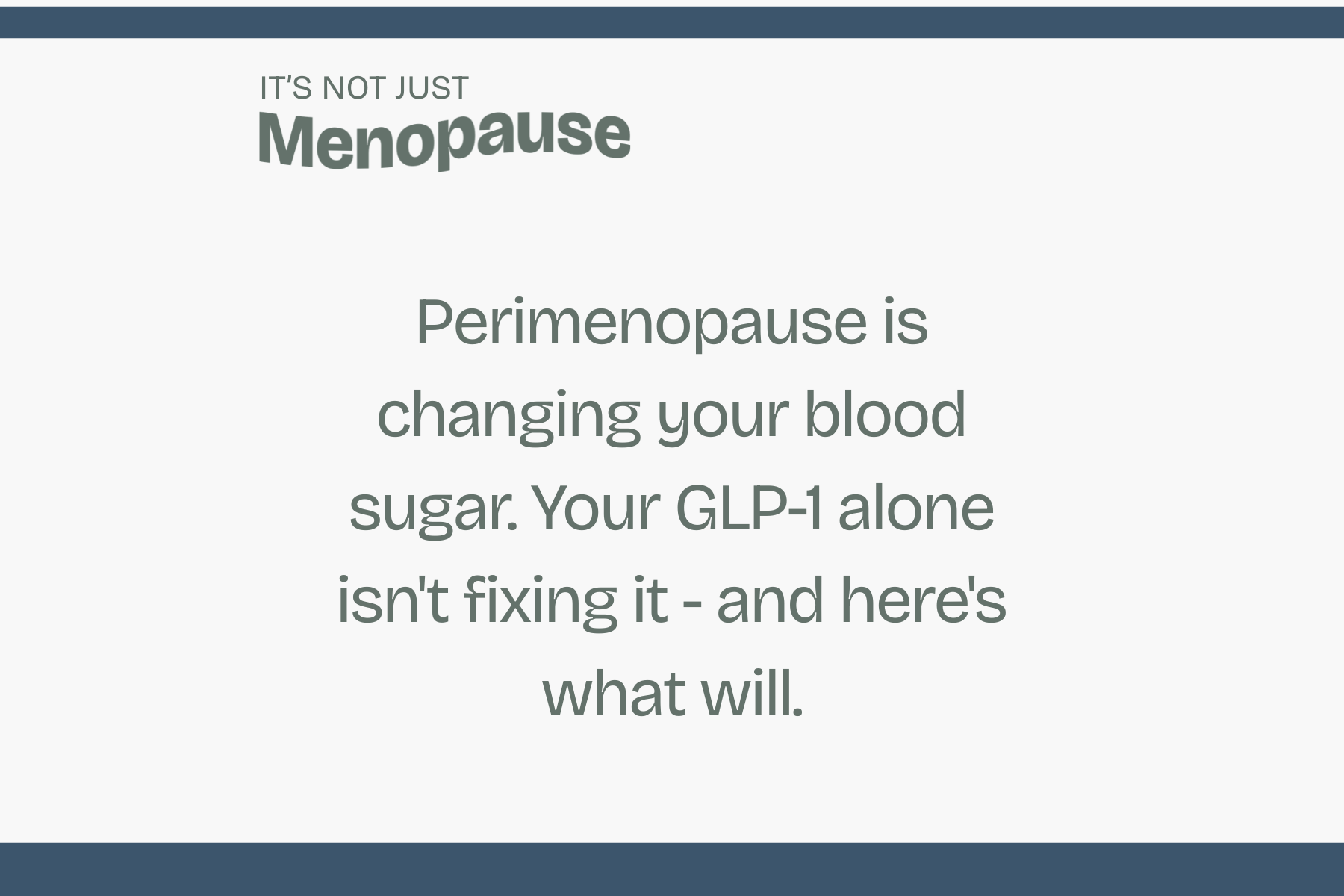 Ep. 141 | GLP-1 and Blood Sugar: What Perimenopause Women Need to Know