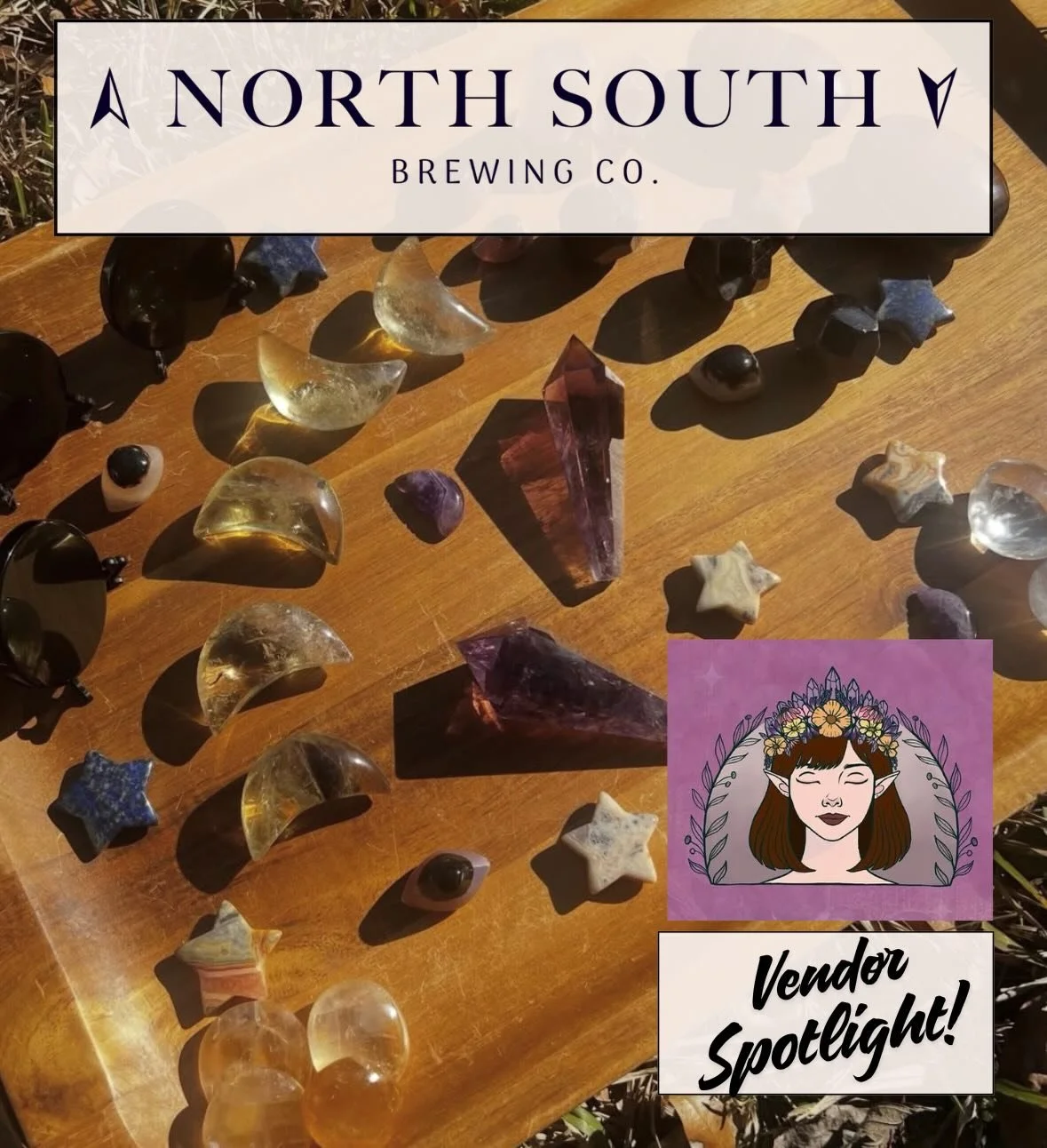 At North South Brewery, one of our favorite parts of the market is the incredible vendors who bring their passion, creativity, and energy into our community. One vendor who truly embodies that spirit is Nikki, the beautiful soul behind @crystal_flowe