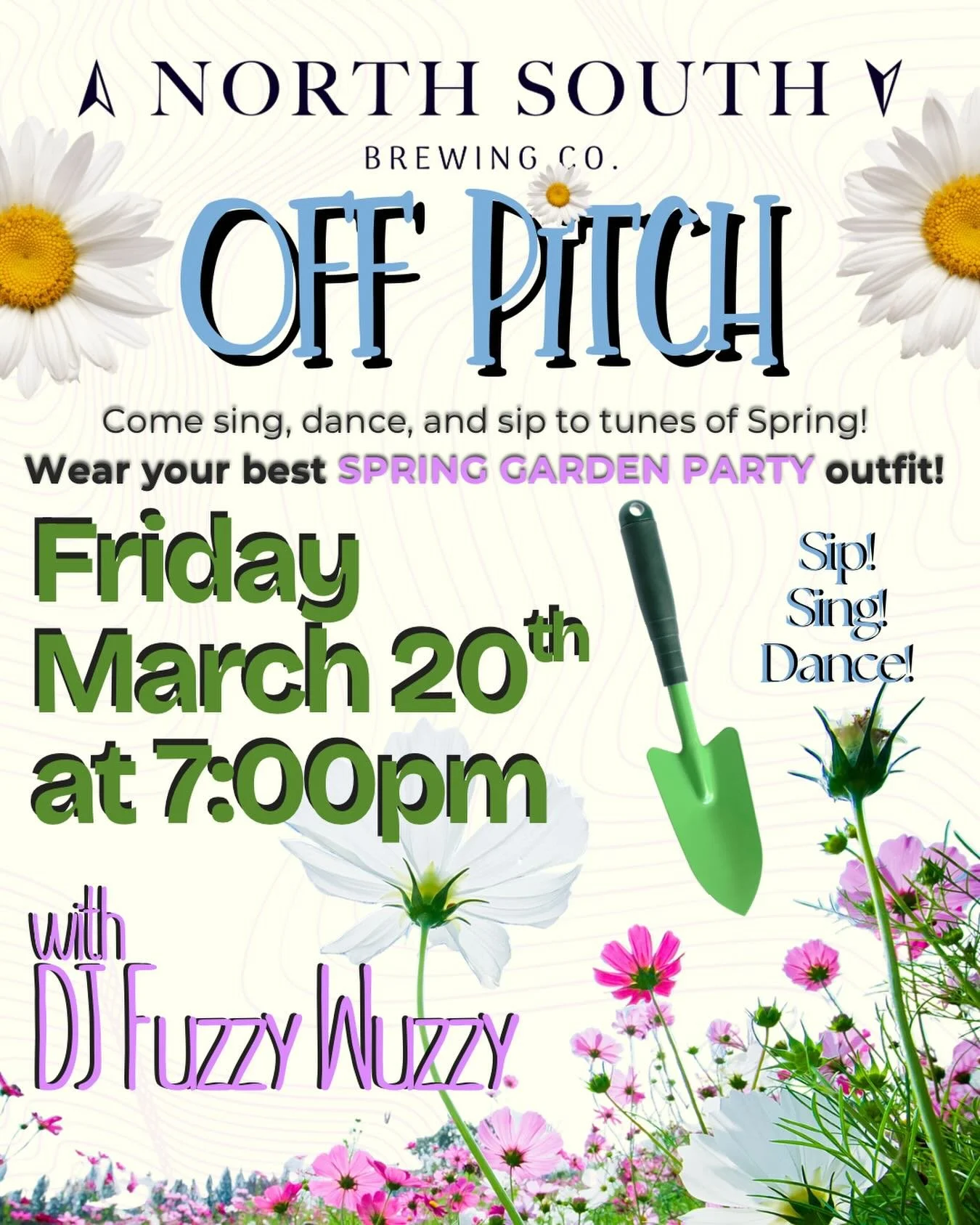 🌼🎶 OFF PITCH is back, and we&rsquo;re blooming into spring! Join us for our monthly sip, sing, dance night where the beats are loud, the vibes are bright, and absolutely no one has to sing on key to have a good time! 

Blooming on Friday, March 20t