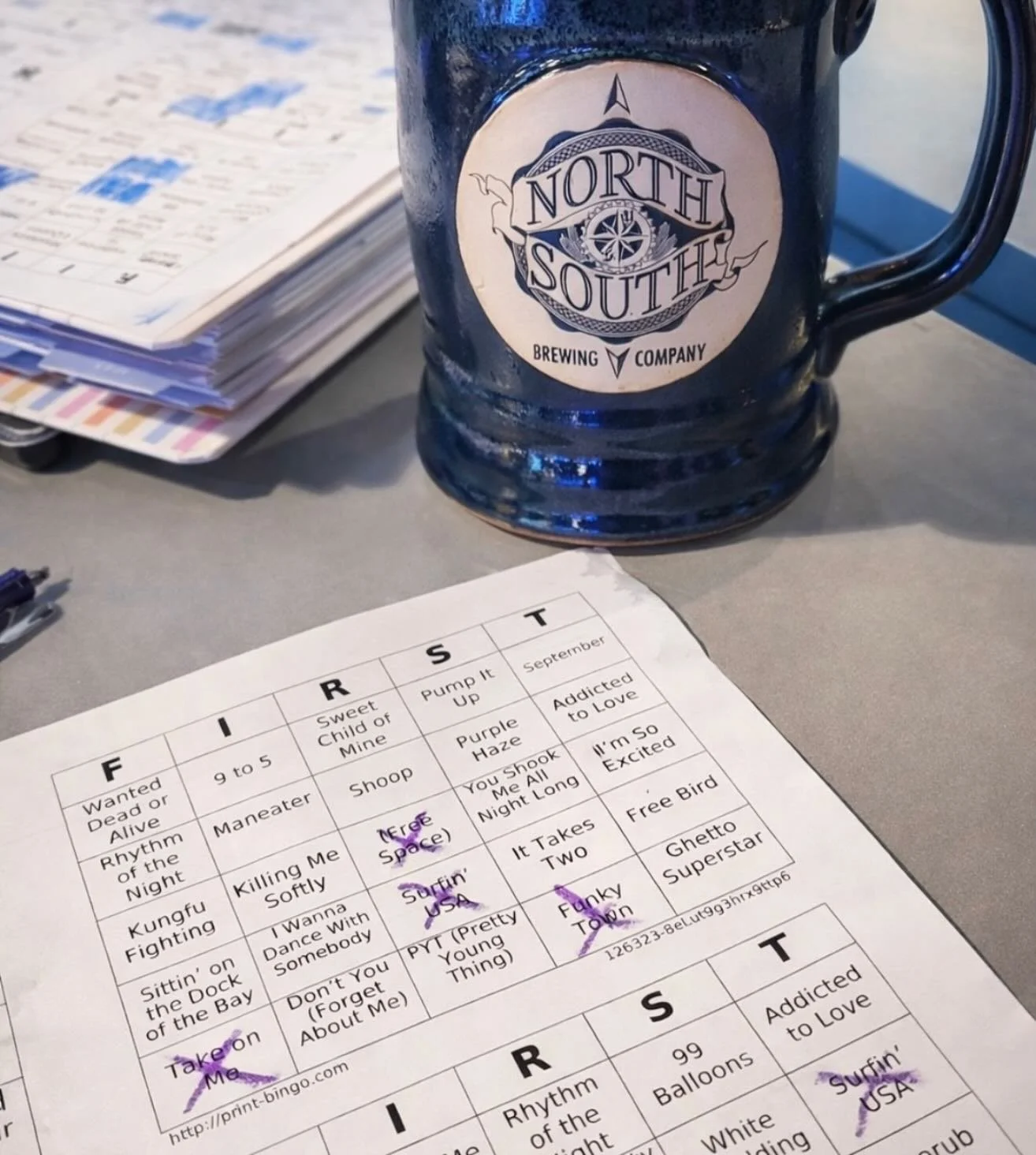 Join us every Wednesday at 6:30 for Music Bingo! It&rsquo;s one part a sing-along, one part bingo! Grab a beer, grab a card, and let&rsquo;s see who can yell (or sing) BINGO first.

Tonight&rsquo;s food truck: California Taco @ 5:00pm

&ldquo;Beer at