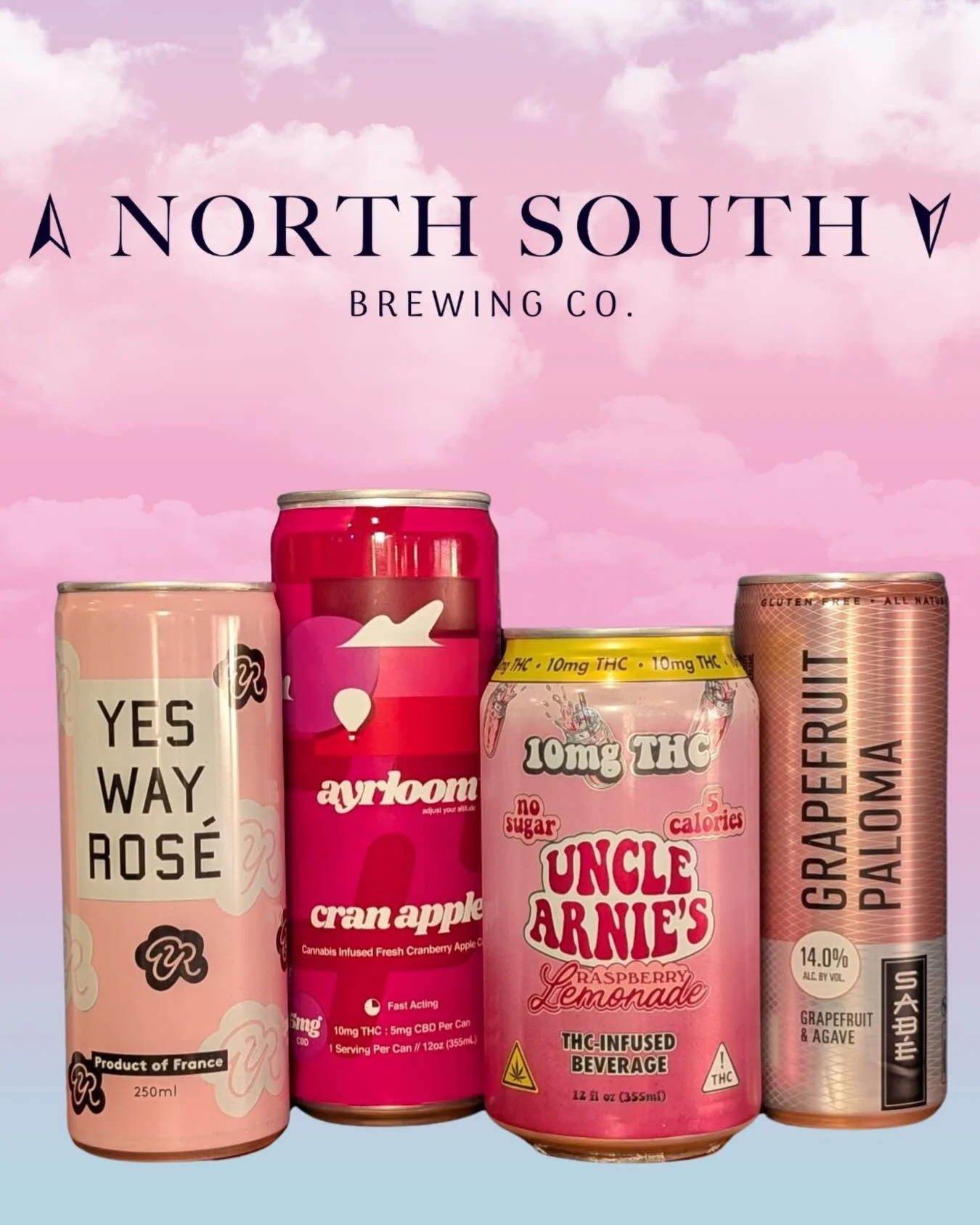 Pretty in pink and ready to drink 🌹 🌸🌷
Life&rsquo;s sweeter when you&rsquo;re drinking through ros&eacute;-colored glasses! 

We&rsquo;ve added Yes Way Ros&eacute; to the mix! Plus THC bevvies, ciders, canned cocktails, mocktails, and 15+ craft be