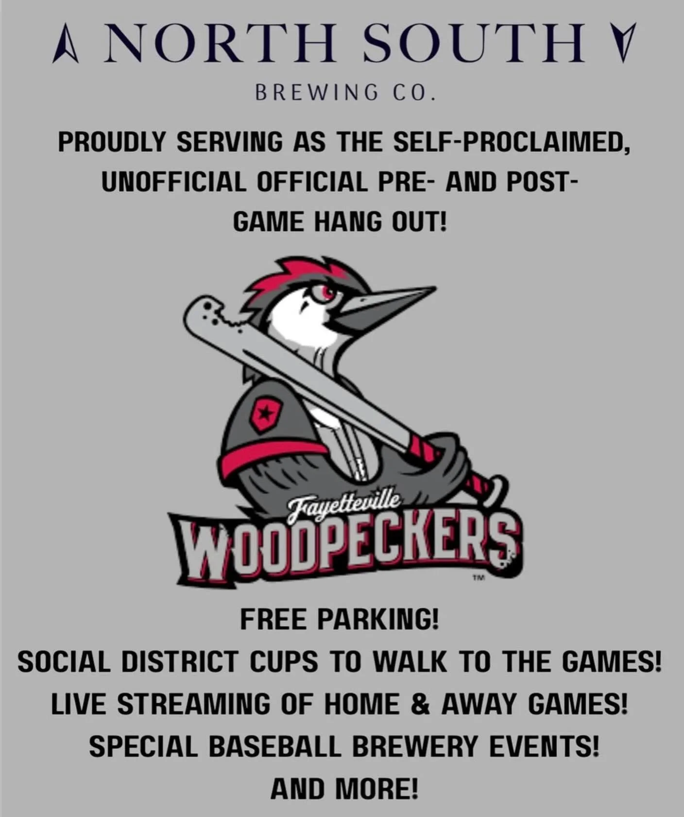 It&rsquo;s game day TONIGHT at 6:30! Want to dodge the possible rain? Stay dry with us! We stream every home and away game live on our big screen inside the brewery!

➡️ Free &amp; convenient parking
➡️ Social District cups for your walk to the stadi