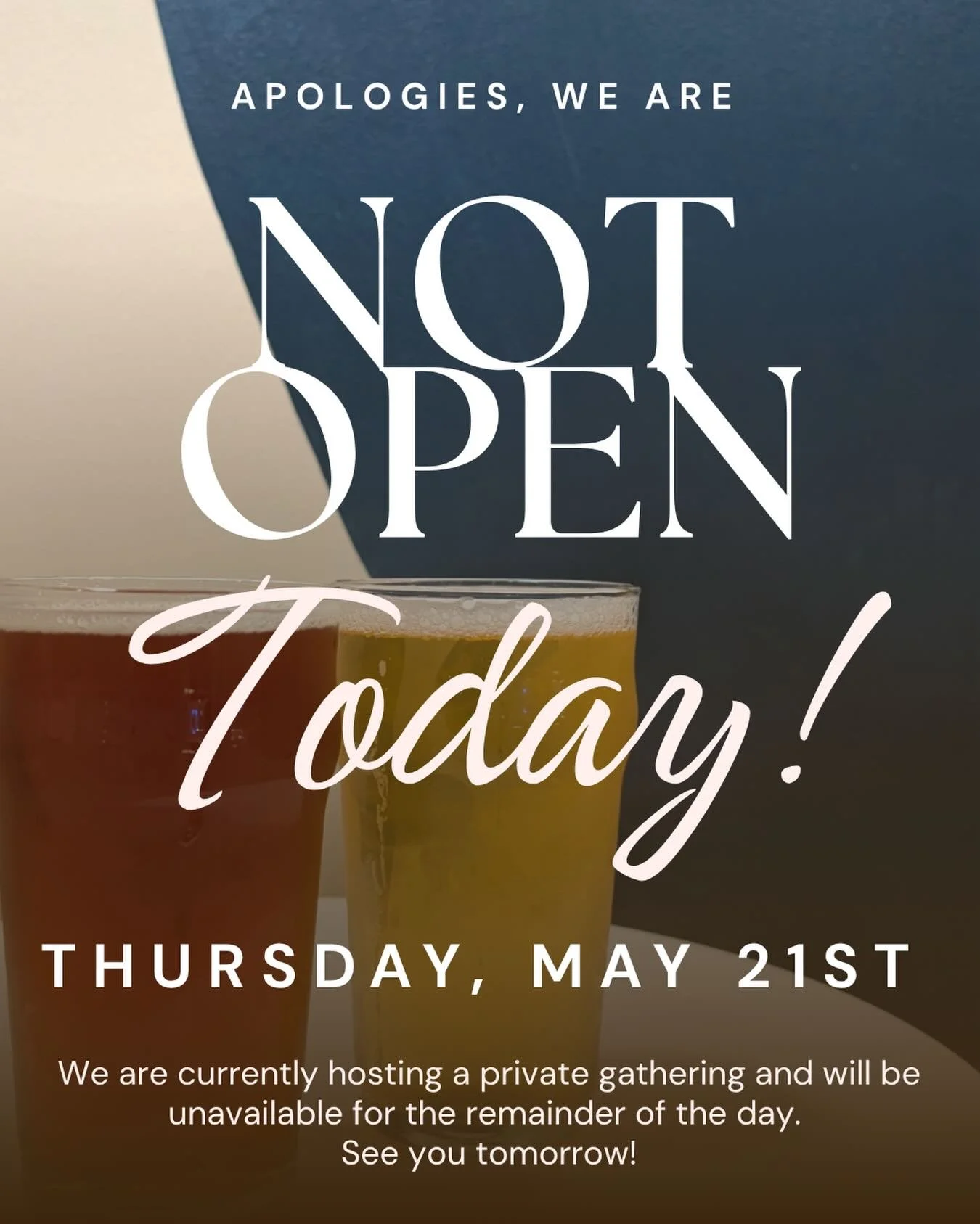 ‼️CLOSED TODAY‼️

Hey North South friends! Just a quick heads-up that we&rsquo;re closed today for a private event and won&rsquo;t be open to the public for the rest of the day.

We appreciate your understanding and can&rsquo;t wait to welcome you ba