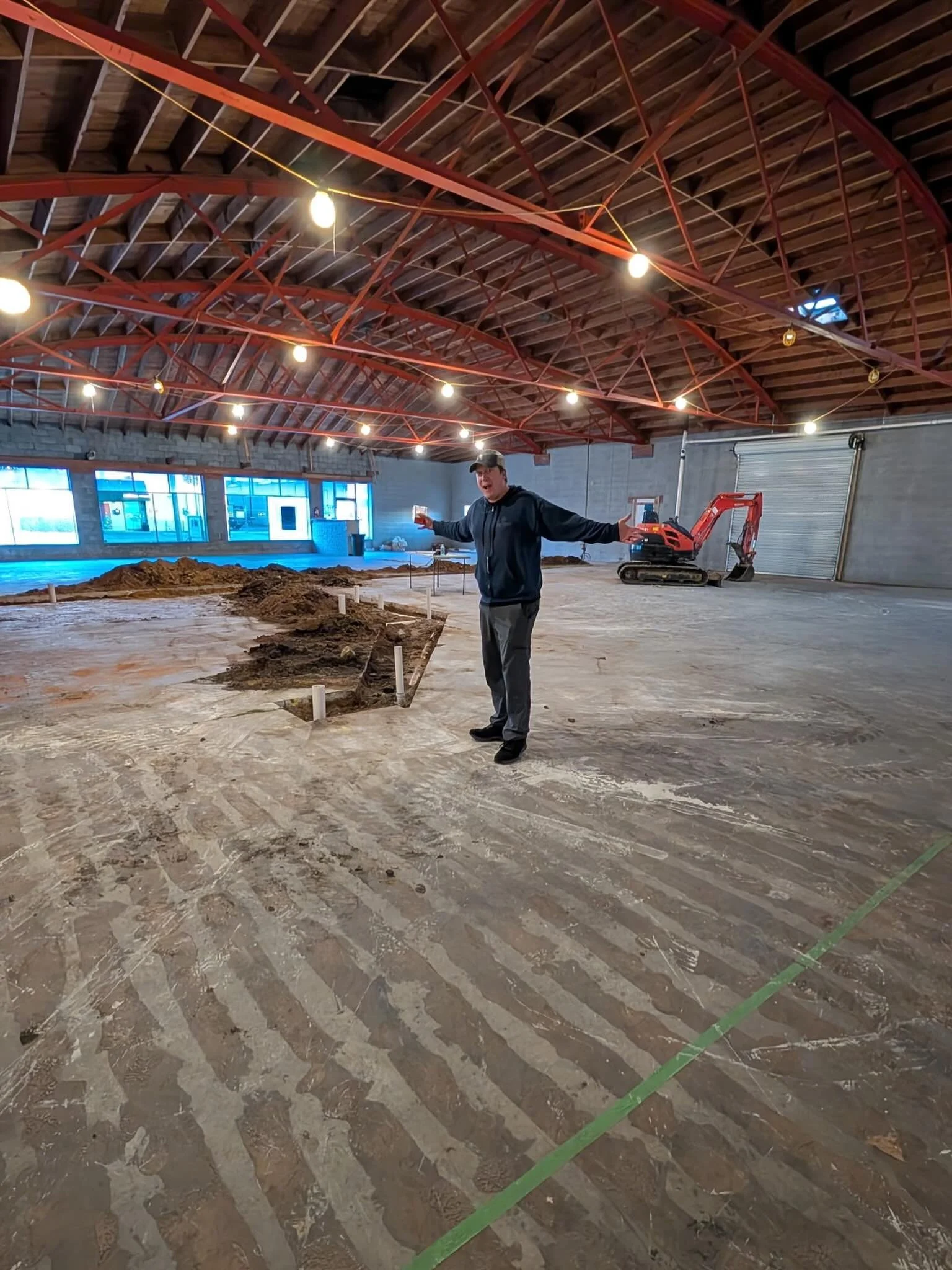 LOOK HOW FAR WE&rsquo;VE COME! 🍺🔨👷🏼&zwj;♂️
Here&rsquo;s a sweet look back in time to when North South Brewing Company was just some concrete dust, and James standing in the middle of what would one day become our favorite neighborhood brewery. 

