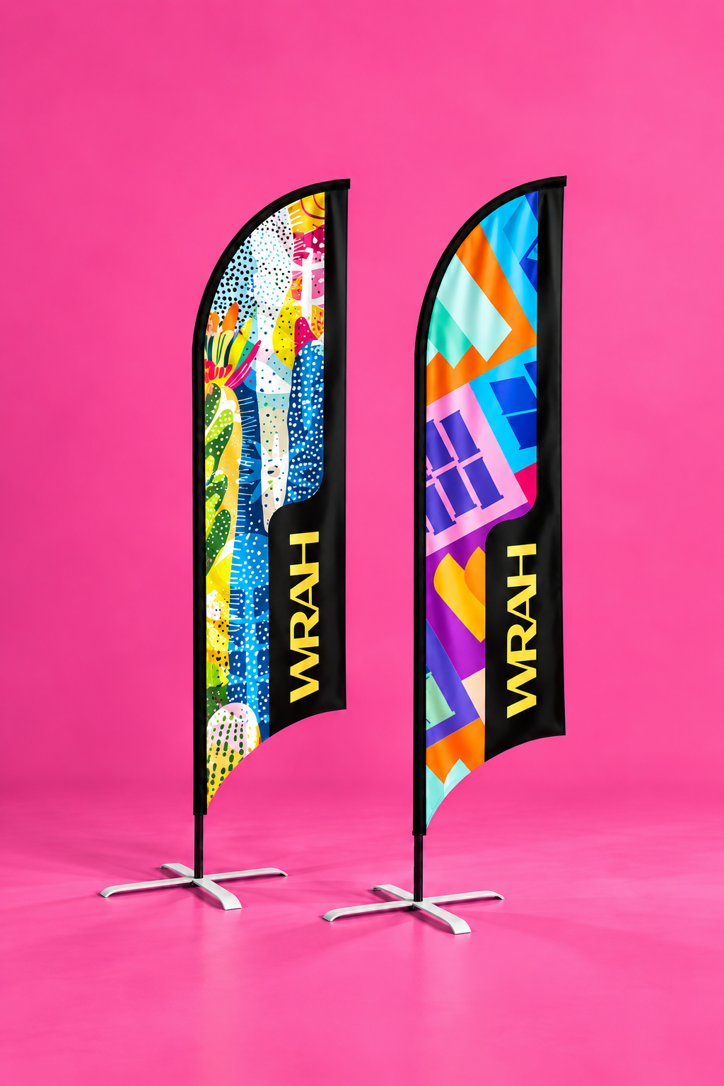 Vibrant WRAH Feather Flags on Pink (1).png