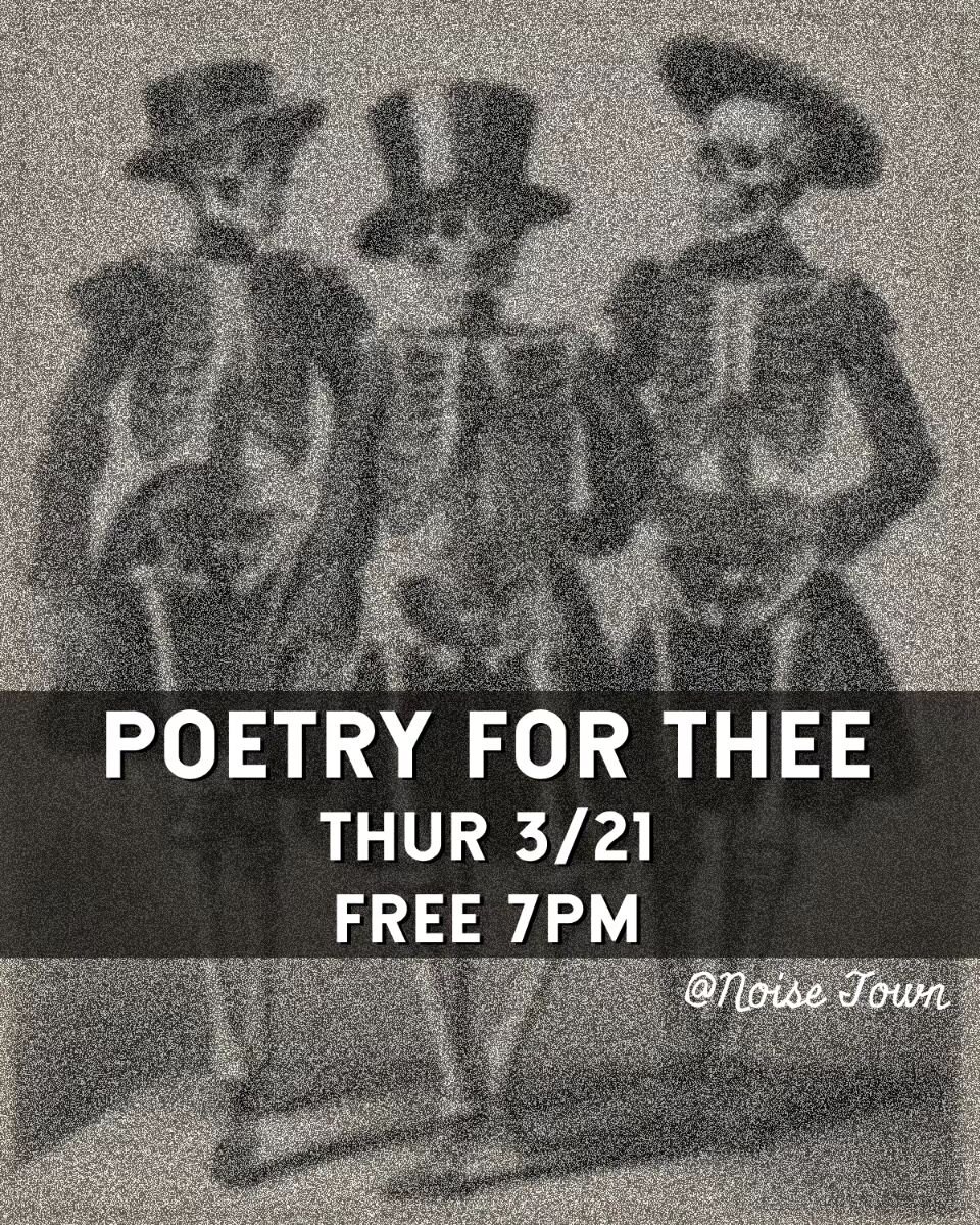 Poetry for Thee tomorrow! 
Hosted by Burnt
Sign up at 6:30 readings at 7
Free to attend and participate