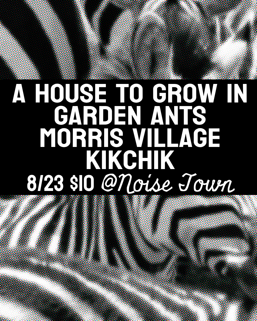 Live Music All Ages feat: A House to Grow In, Garden Ants, Morris Village, & Kikchik