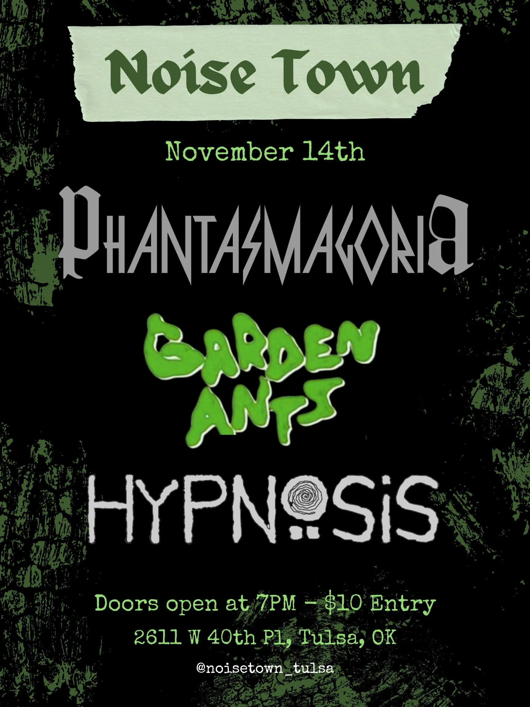 Live All Ages Music feat: Garden Ants, Hypnosis, & Phantasmagoria