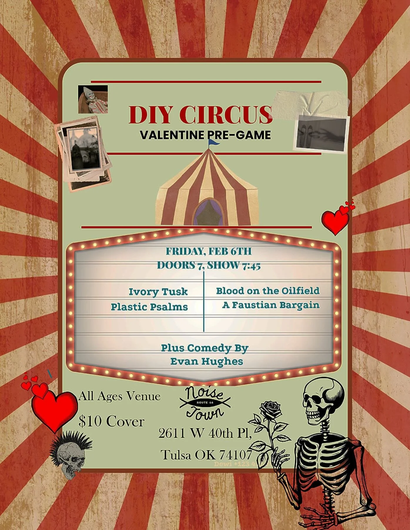 DIY Circus: Valentine Pre-Game Show w/ Live Music and Comedy